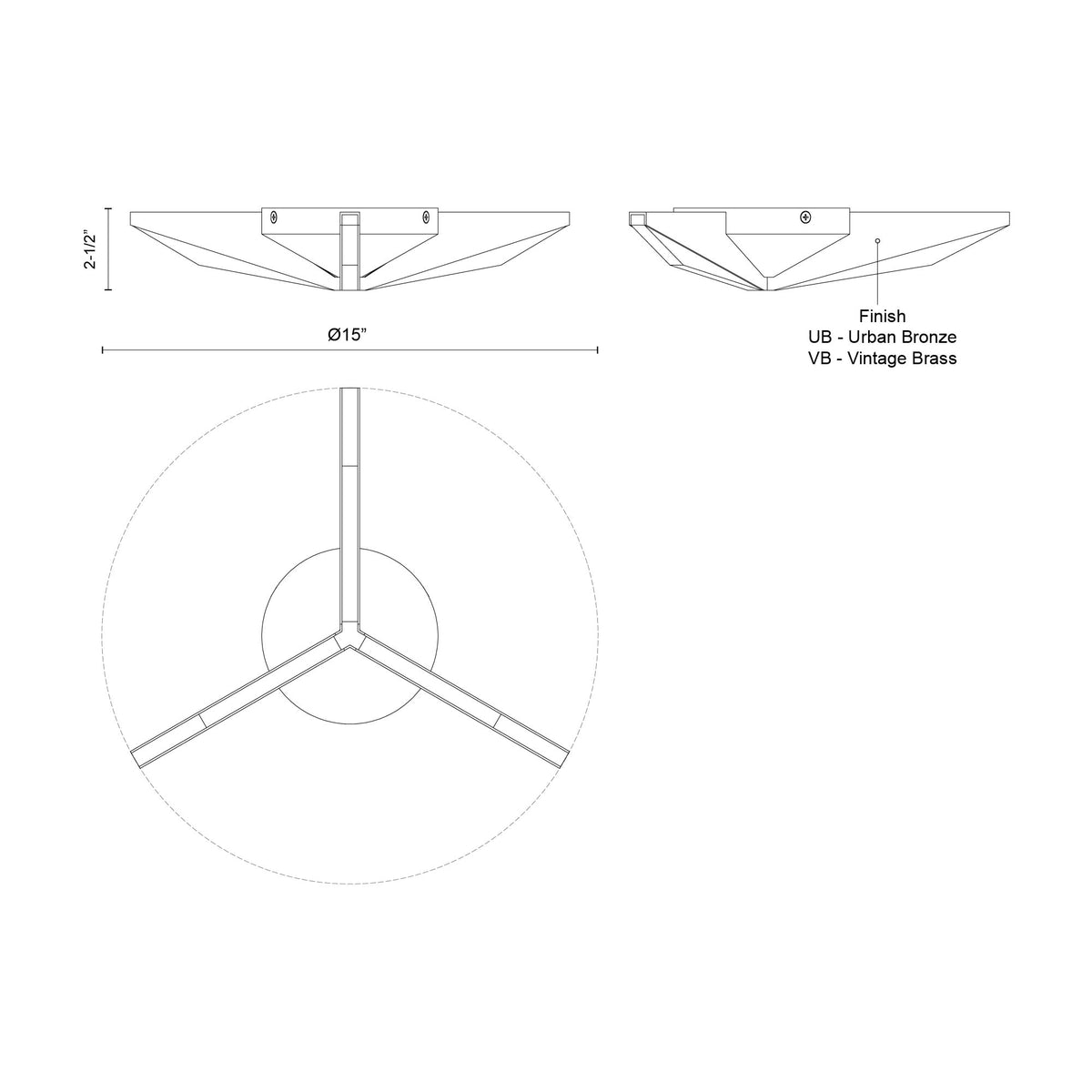 Plafonnier Tachi Laiton vintage, 15" – vue 4