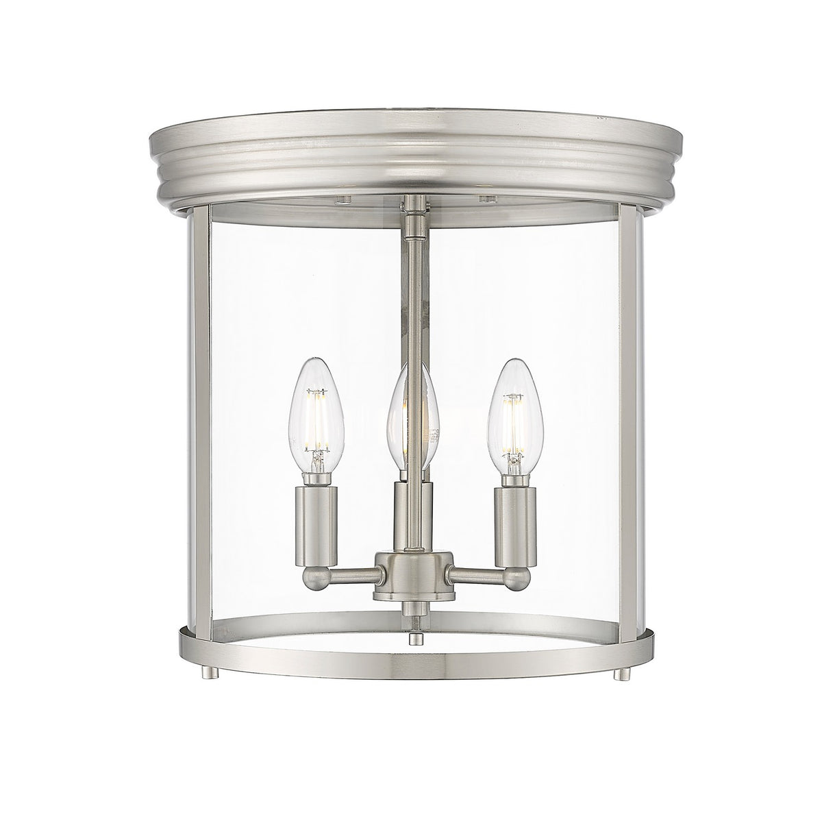 Plafonnier Thayer Nickel brossé, 13" – Z-Lite