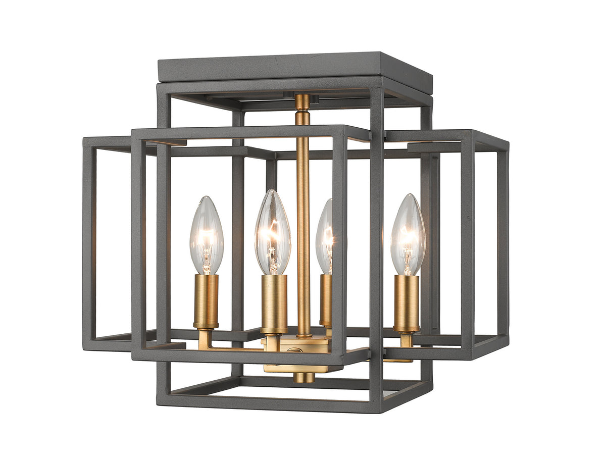 Plafonnier Titania Bronze + Laiton vieilli – Z-Lite