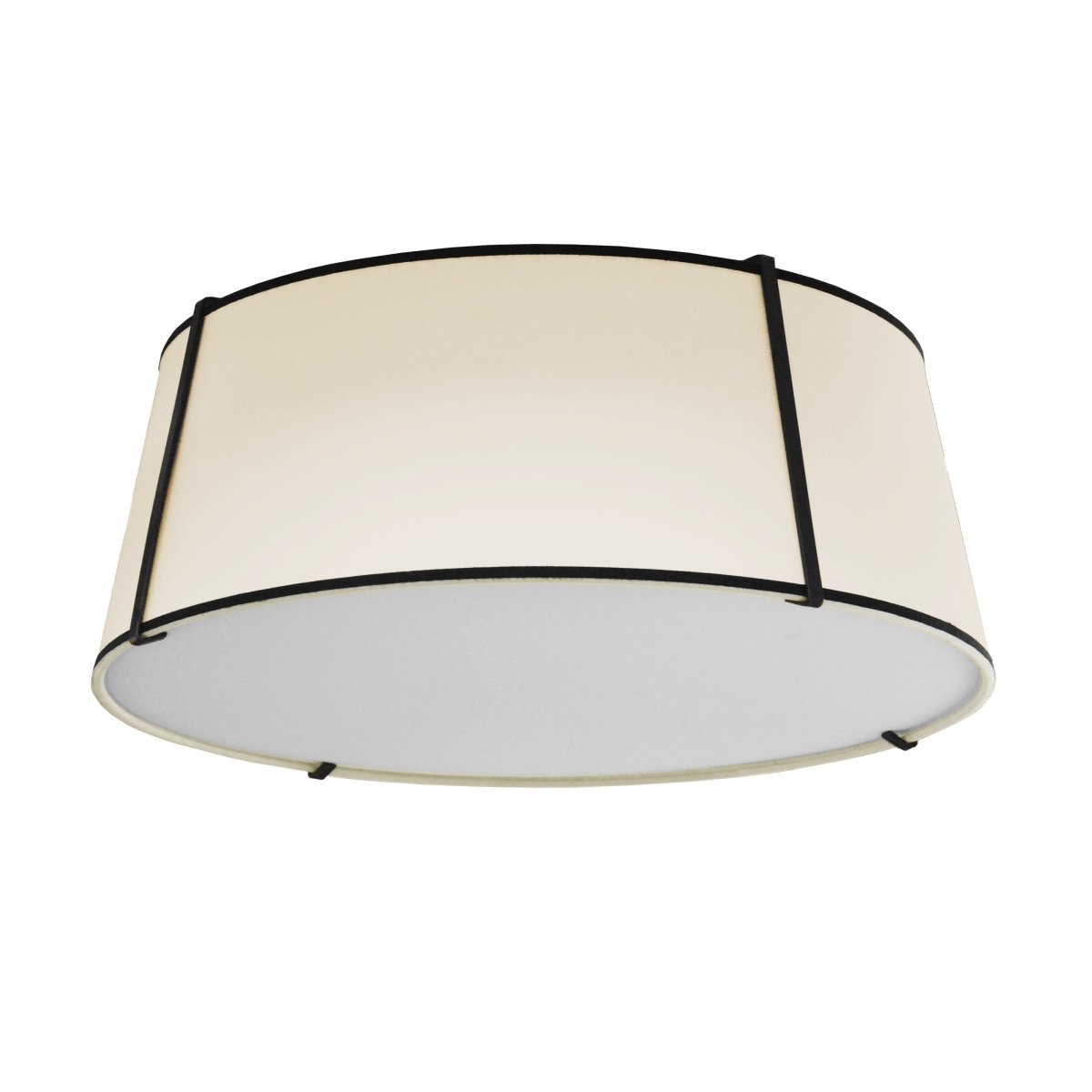 Plafonnier Trapezoid - Noir Crème 22" by Dainolite | Luminaires & cie