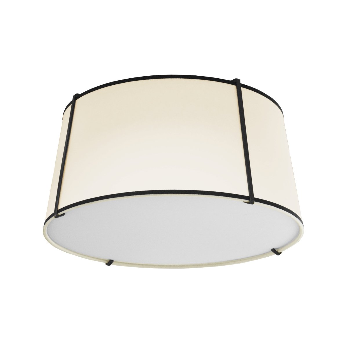 Plafonnier Trapezoid - Noir Crème 16" by Dainolite | Luminaires & cie