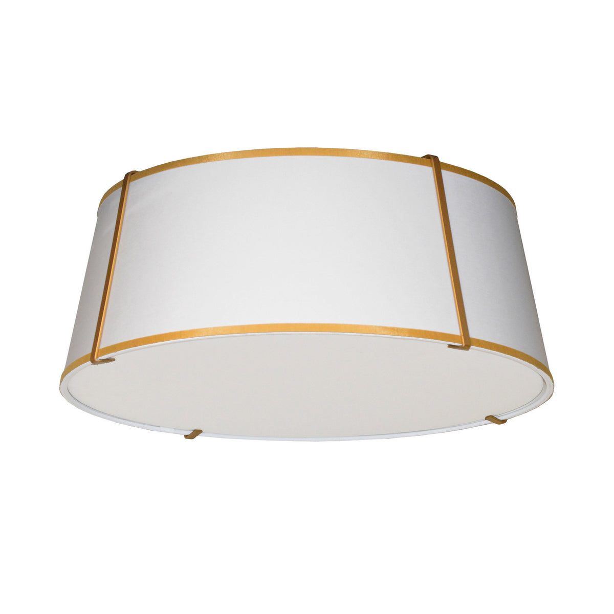 Plafonnier Trapezoid 22", Blanc / Or – Dainolite