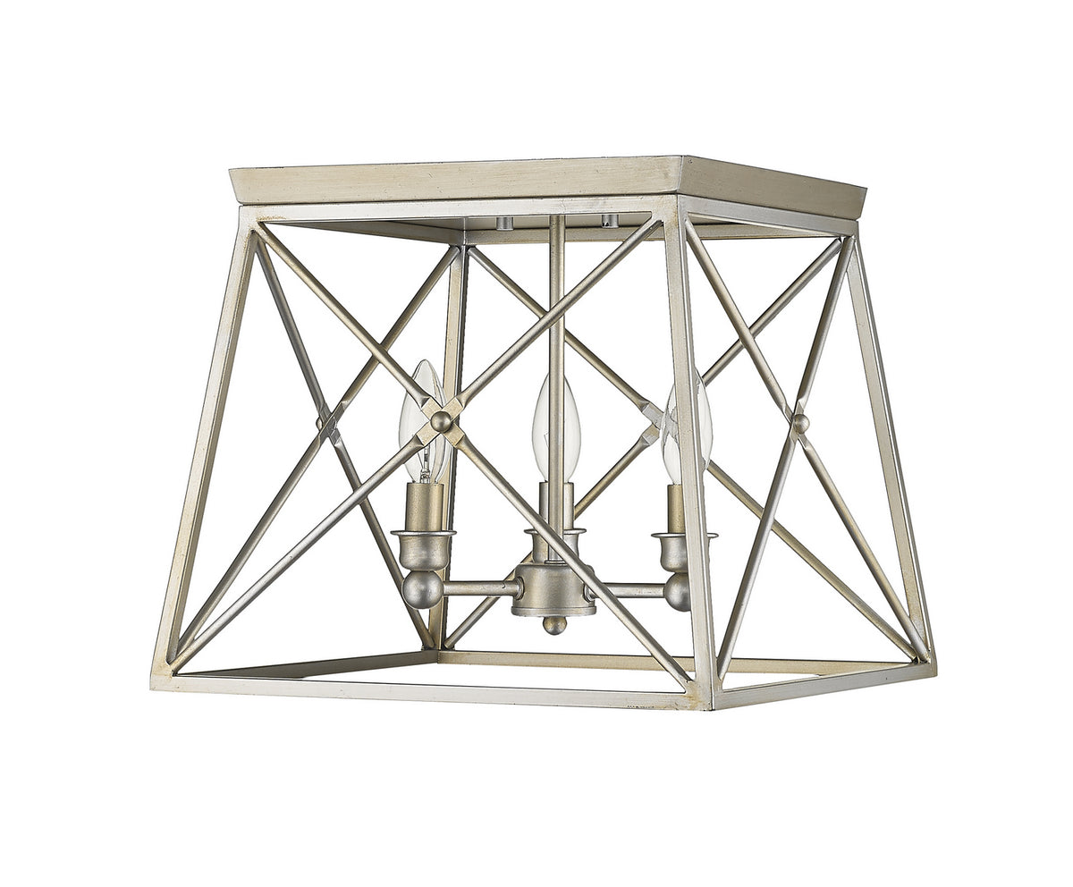 Plafonnier Trestle Argent antique, 14" – vue 4