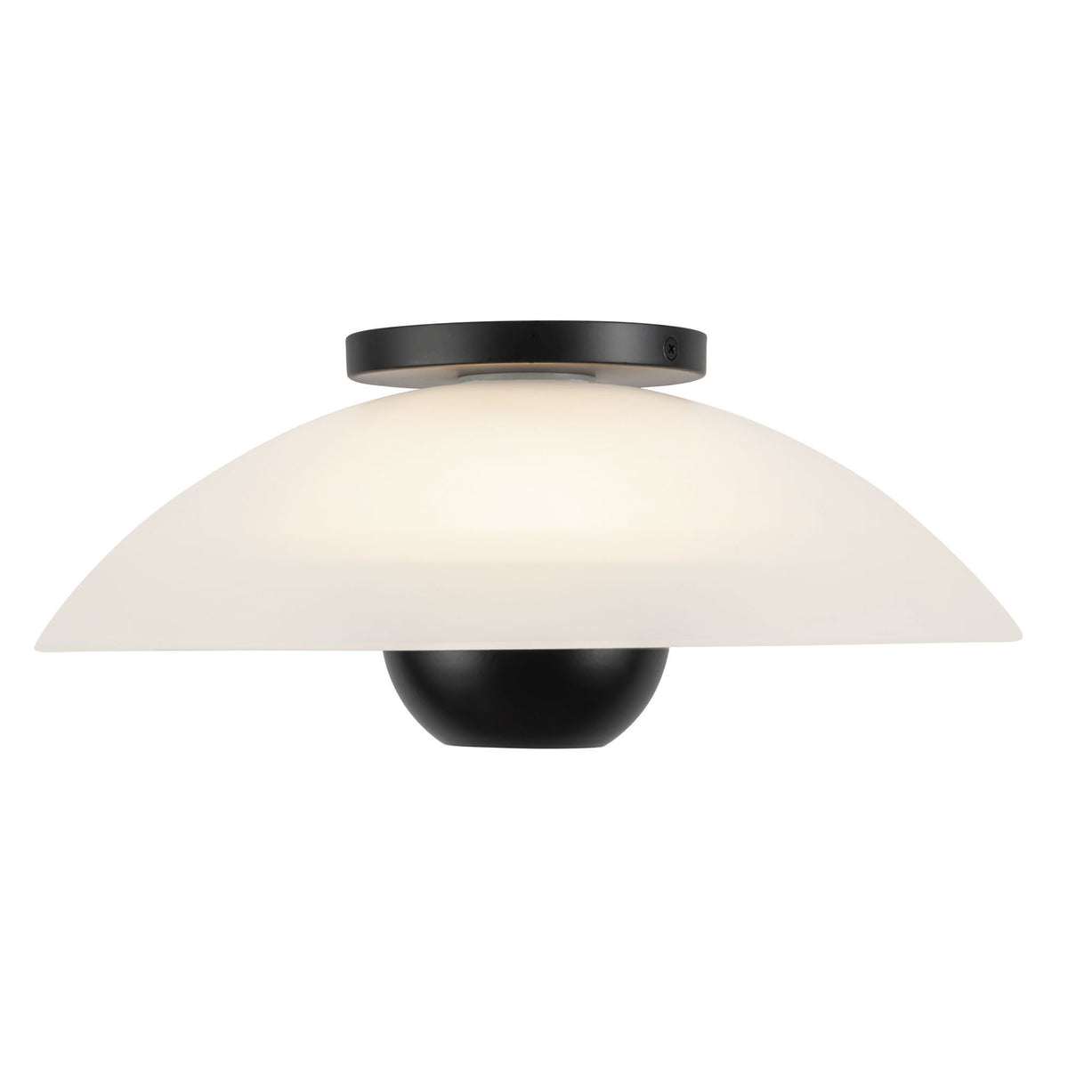 Plafonnier Umbra Noir / Verre opale – vue 3