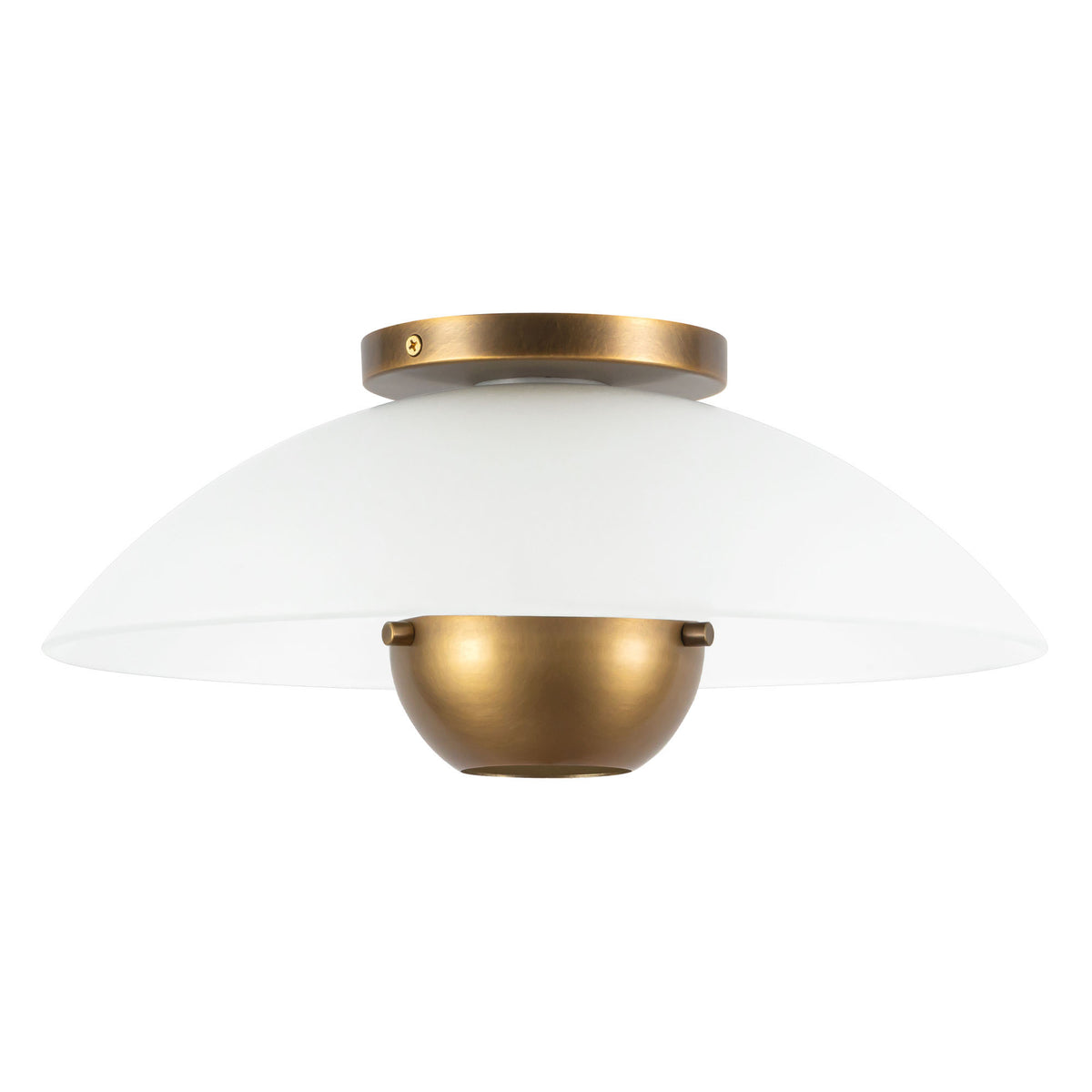 Plafonnier Umbra Laiton vieilli / Verre opale – vue 4