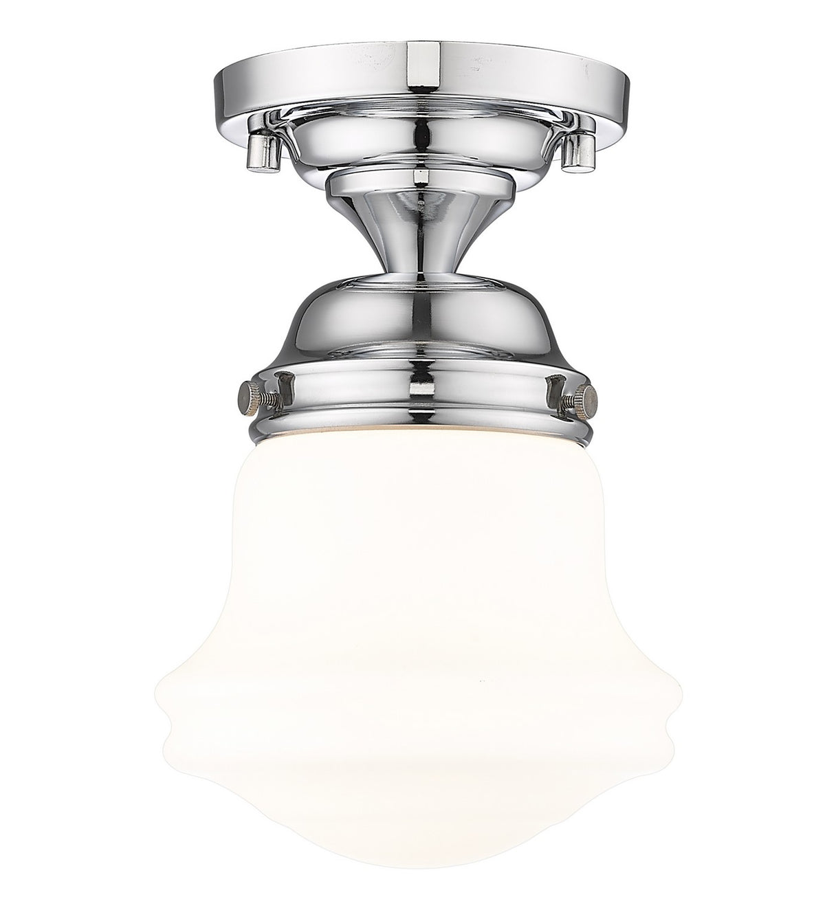 Semi-plafonnier Vaughn Chrome, Opale mate, 6" – Z-Lite