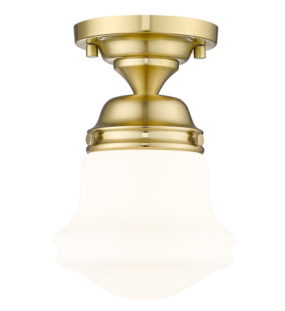 Semi-plafonnier Vaughn Or luxe, Opale mate, 6" – Z-Lite