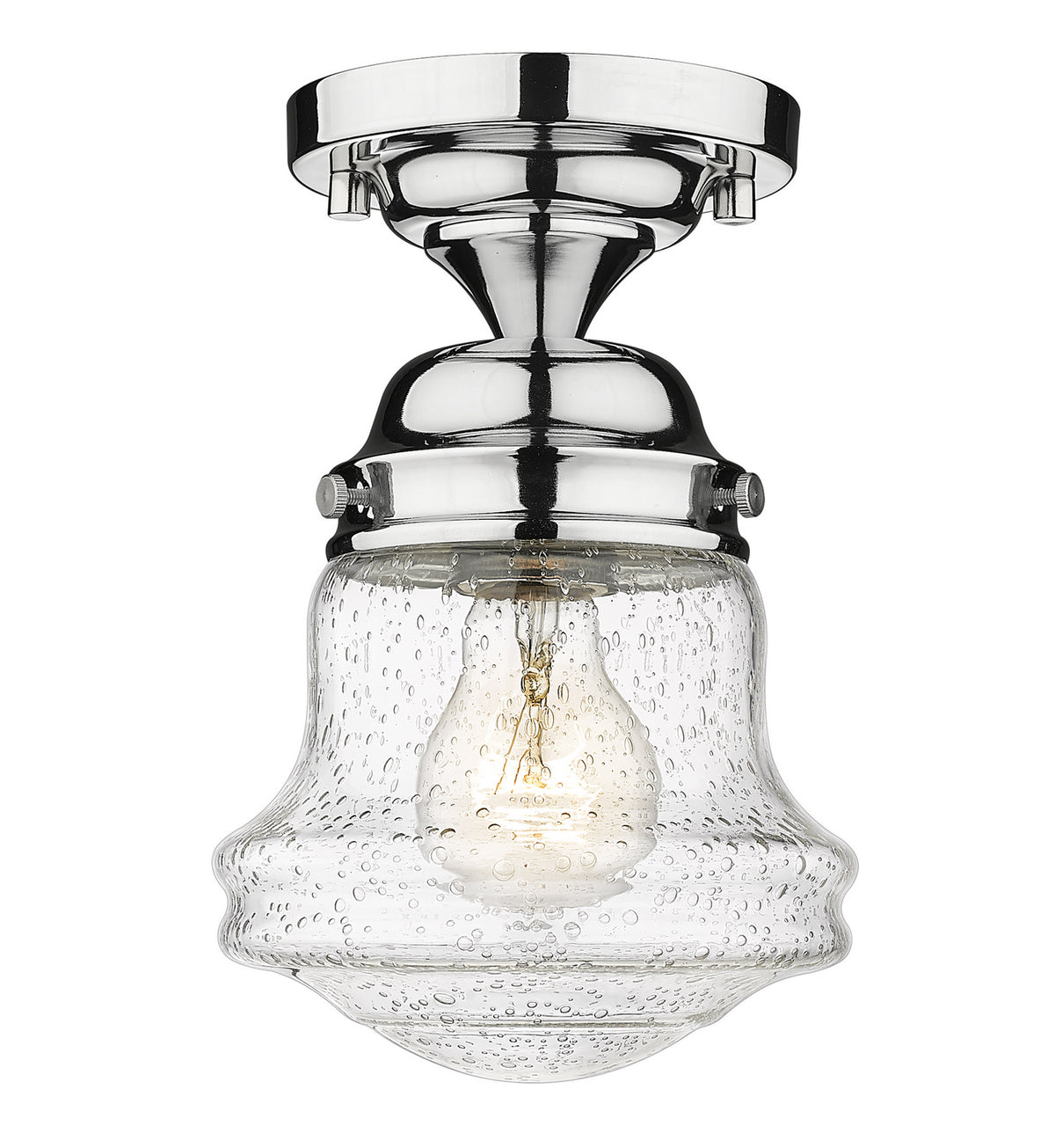 Semi-plafonnier Vaughn Chrome, Grené transparent, 6" – Z-Lite