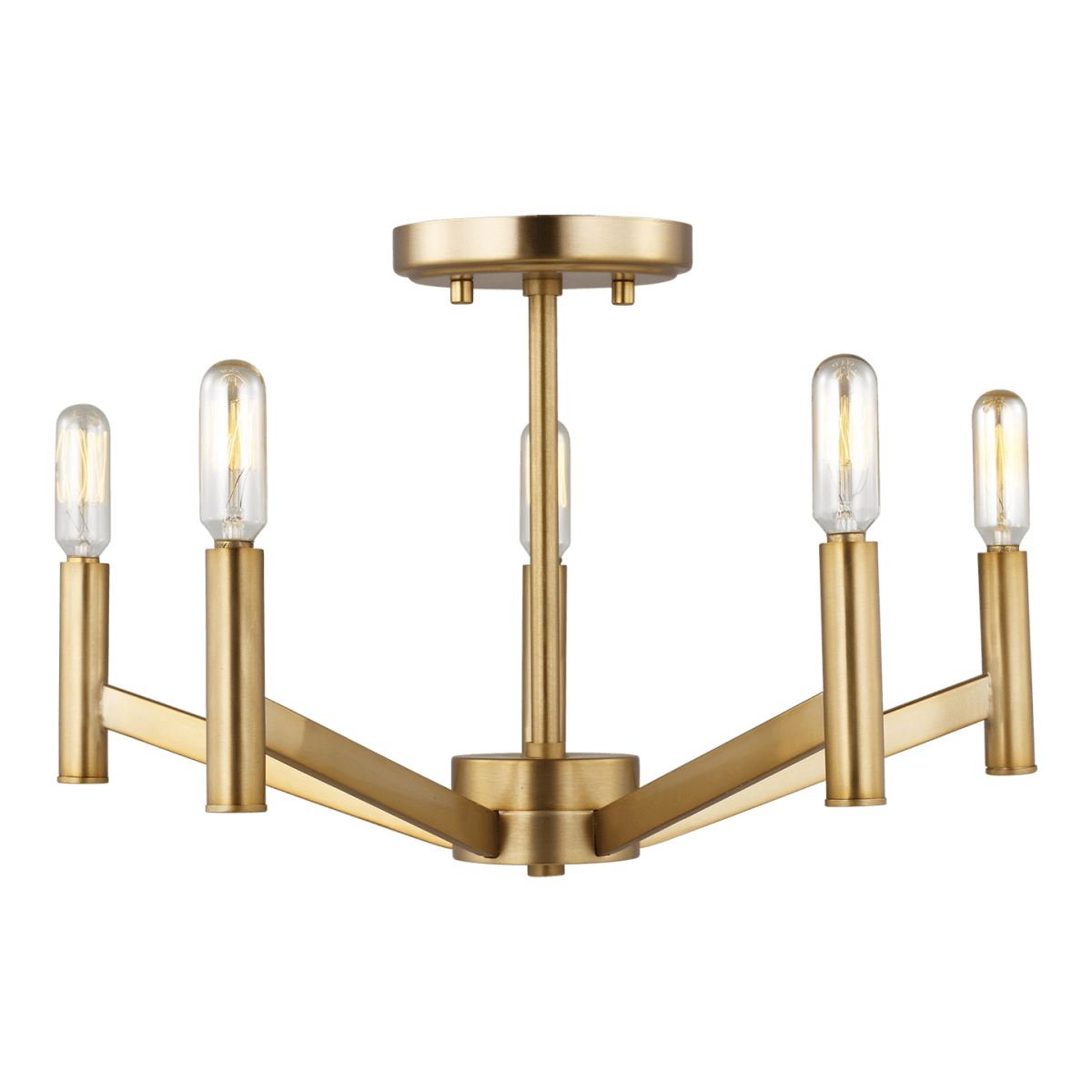 Plafonnier Vector - Laiton satiné Ampoules non - incluses by Visual Comfort Studio | Luminaires & cie
