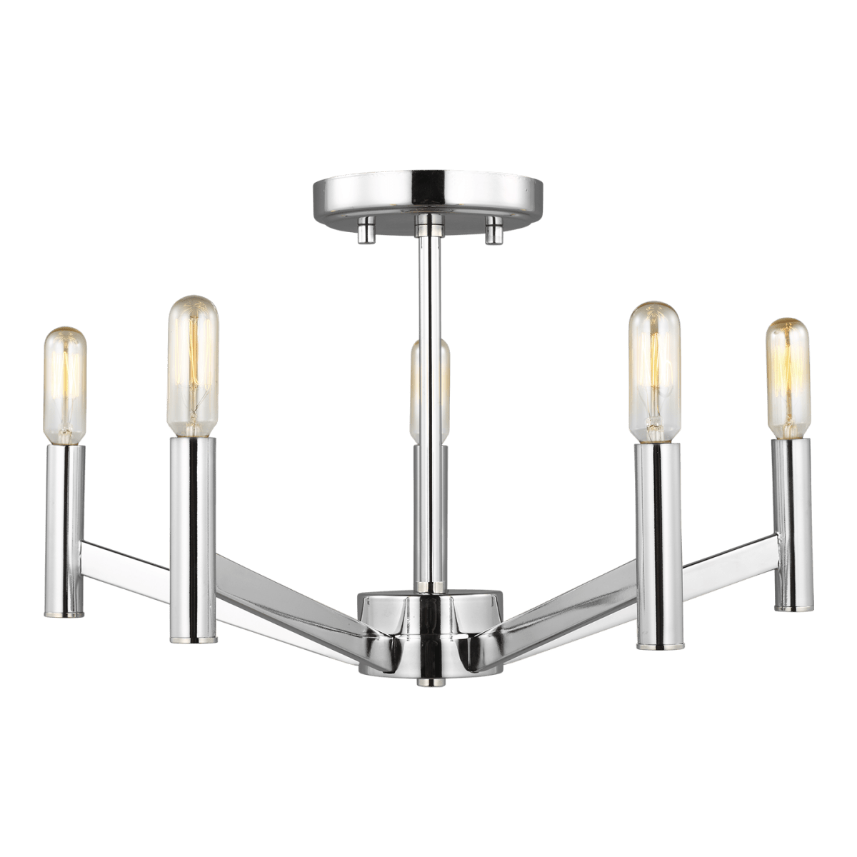 Plafonnier Vector - Chrome Ampoules DEL incluses by Visual Comfort Studio | Luminaires & cie