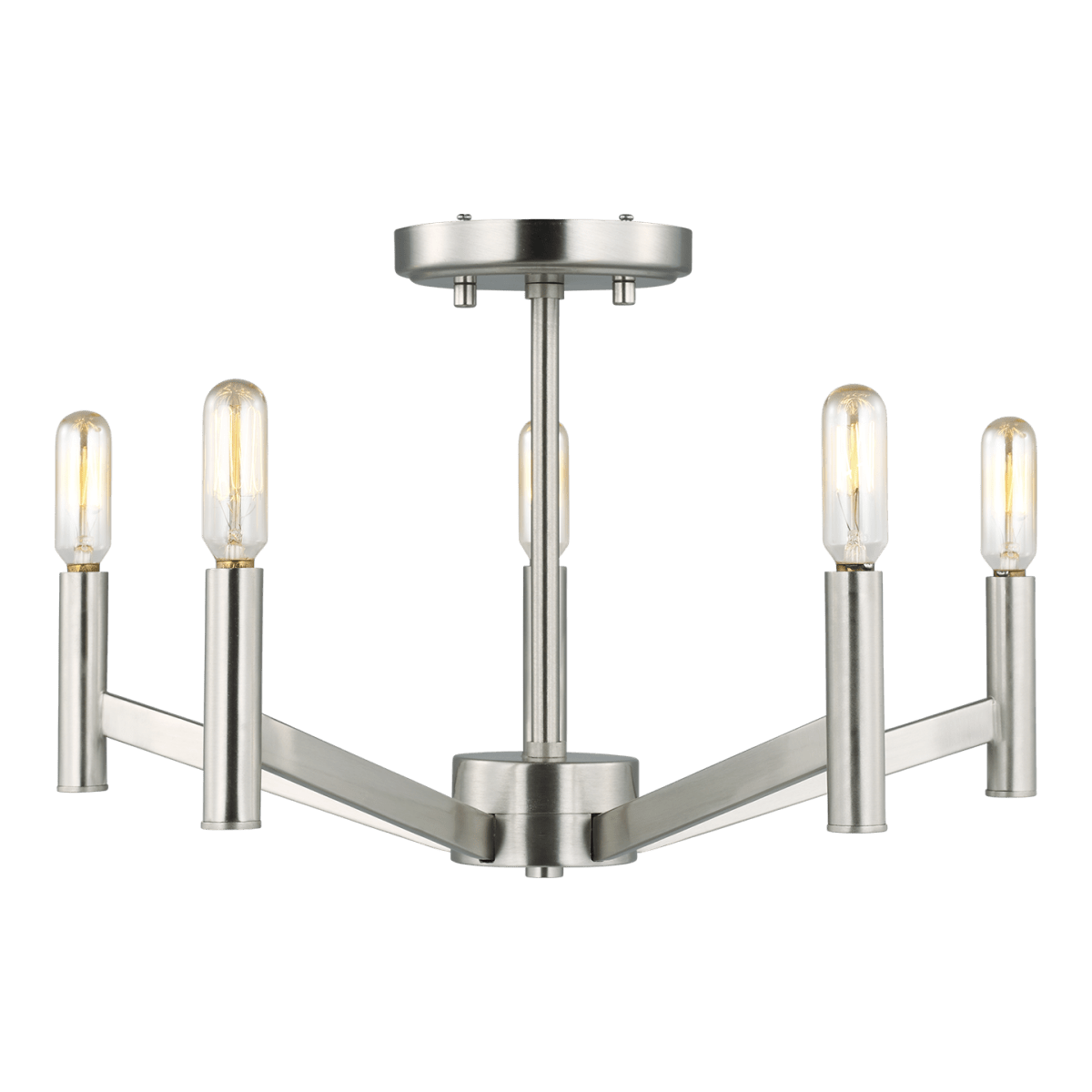 Plafonnier Vector - Nickel brossé Ampoules DEL incluses by Visual Comfort Studio | Luminaires & cie