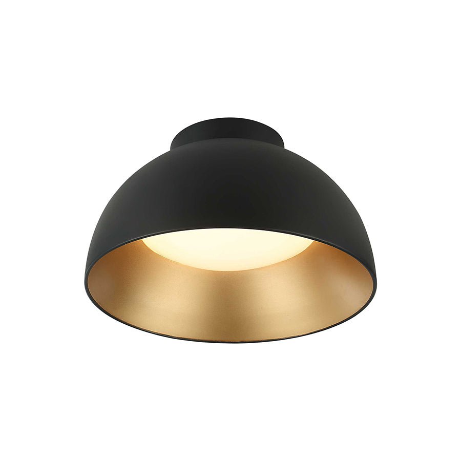 Plafonnier Zenith - Noir mat et or 15 3/4" by Matteo Lighting | Luminaires & cie