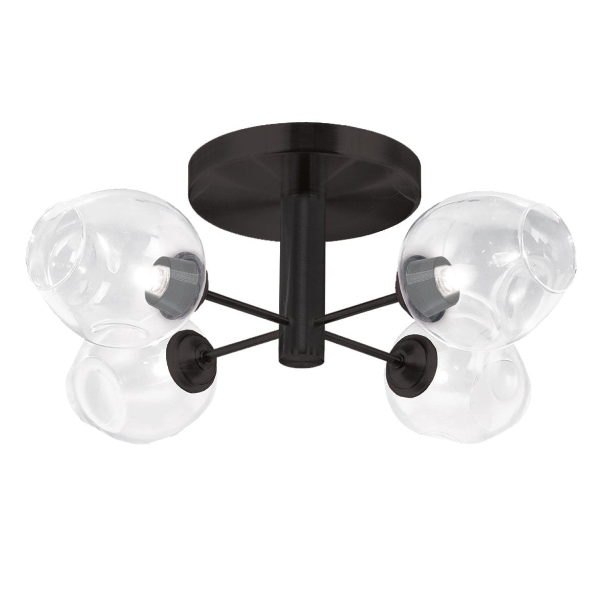 Semi - plafonnier Abii - Noir Clair by Dainolite | Luminaires & cie