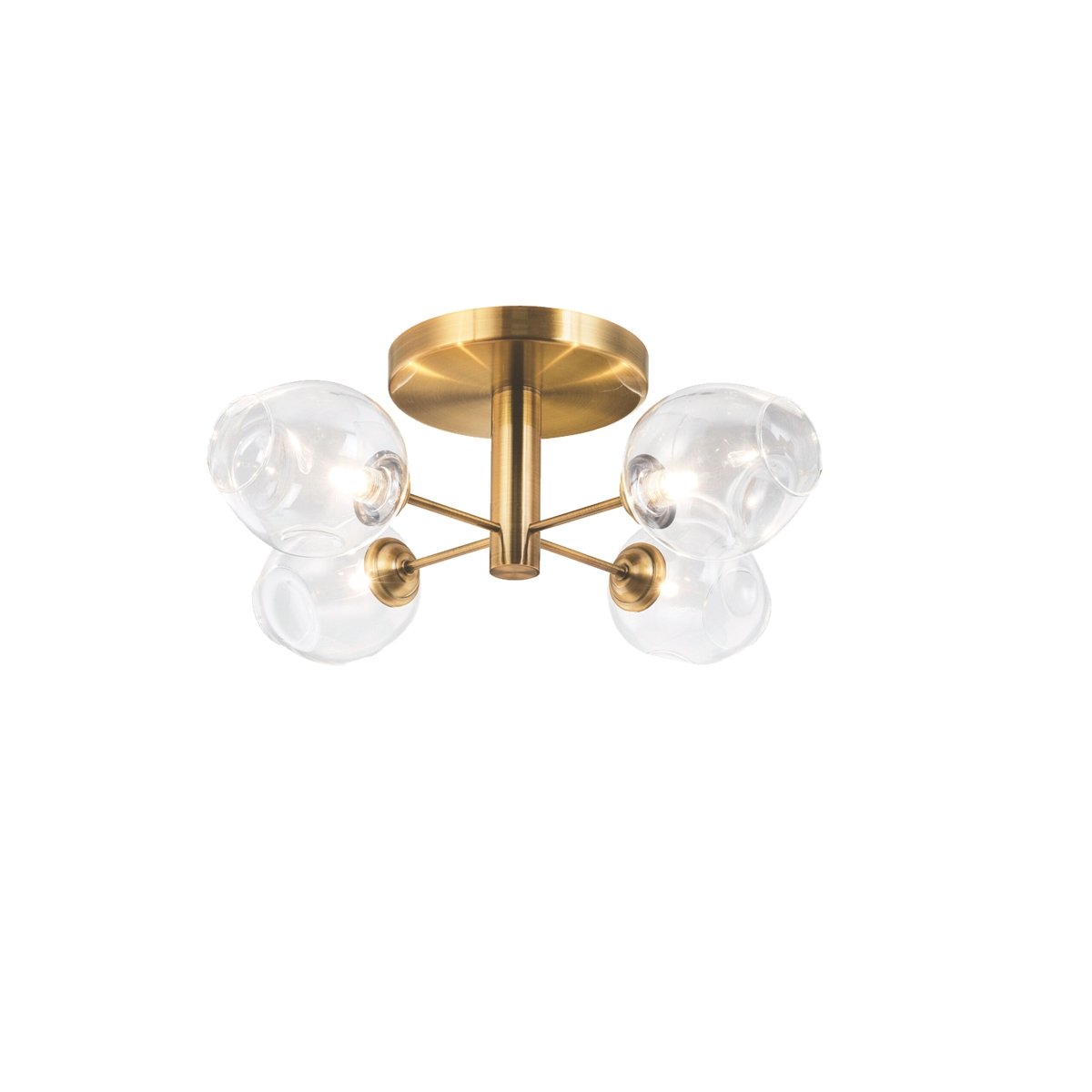 Semi - plafonnier Abii - Laiton vintage Clair by Dainolite | Luminaires & cie
