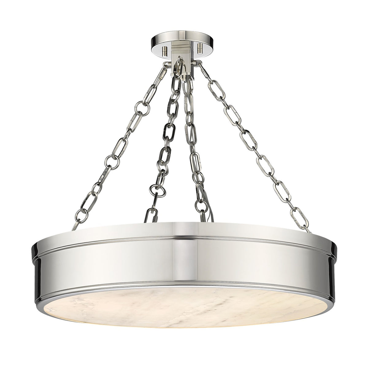 Semi-plafonnier Anders Nickel poli, 22" – Z-Lite