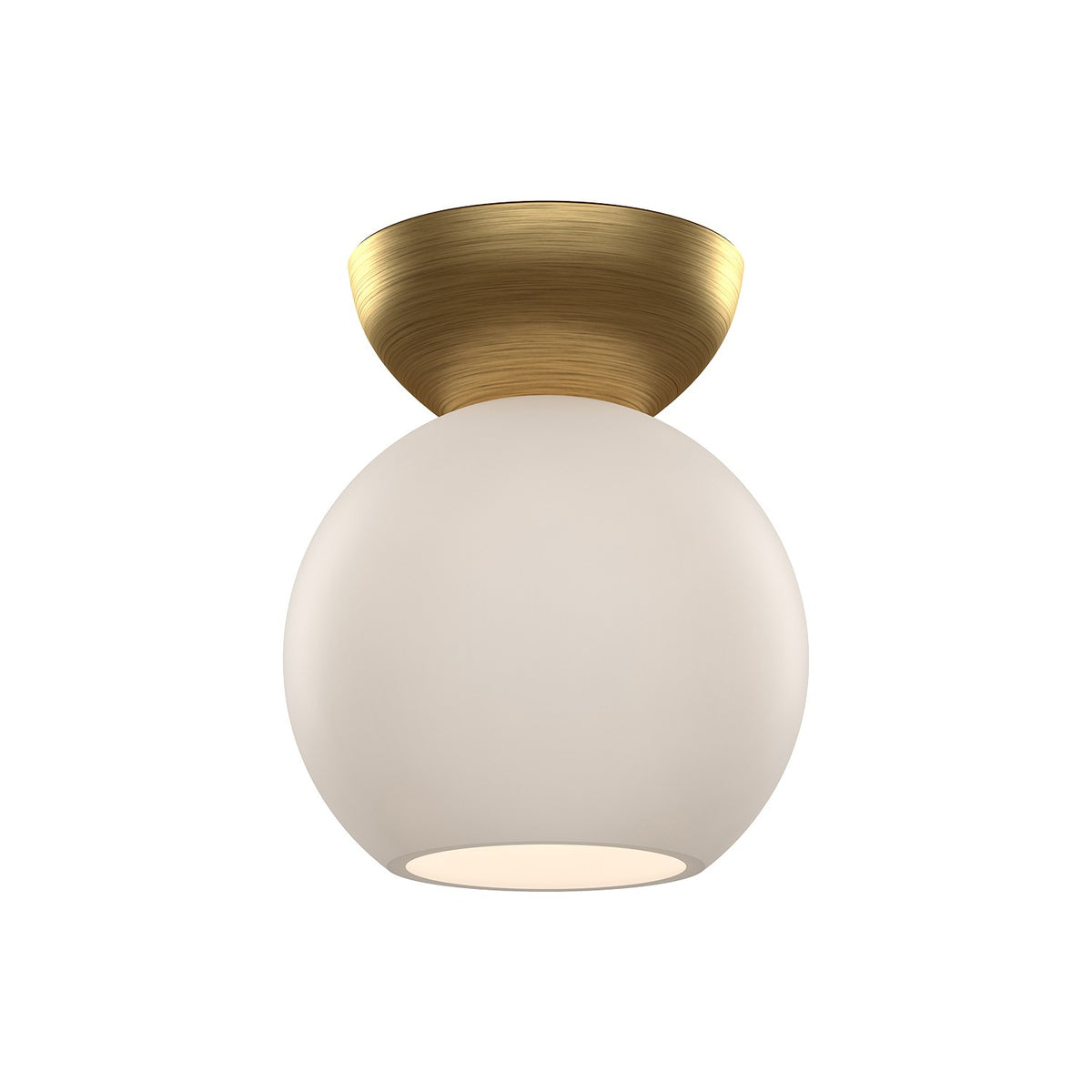 Plafonnier Arcadia Or brossé, Verre opale mat, 6" – Kuzco Lighting
