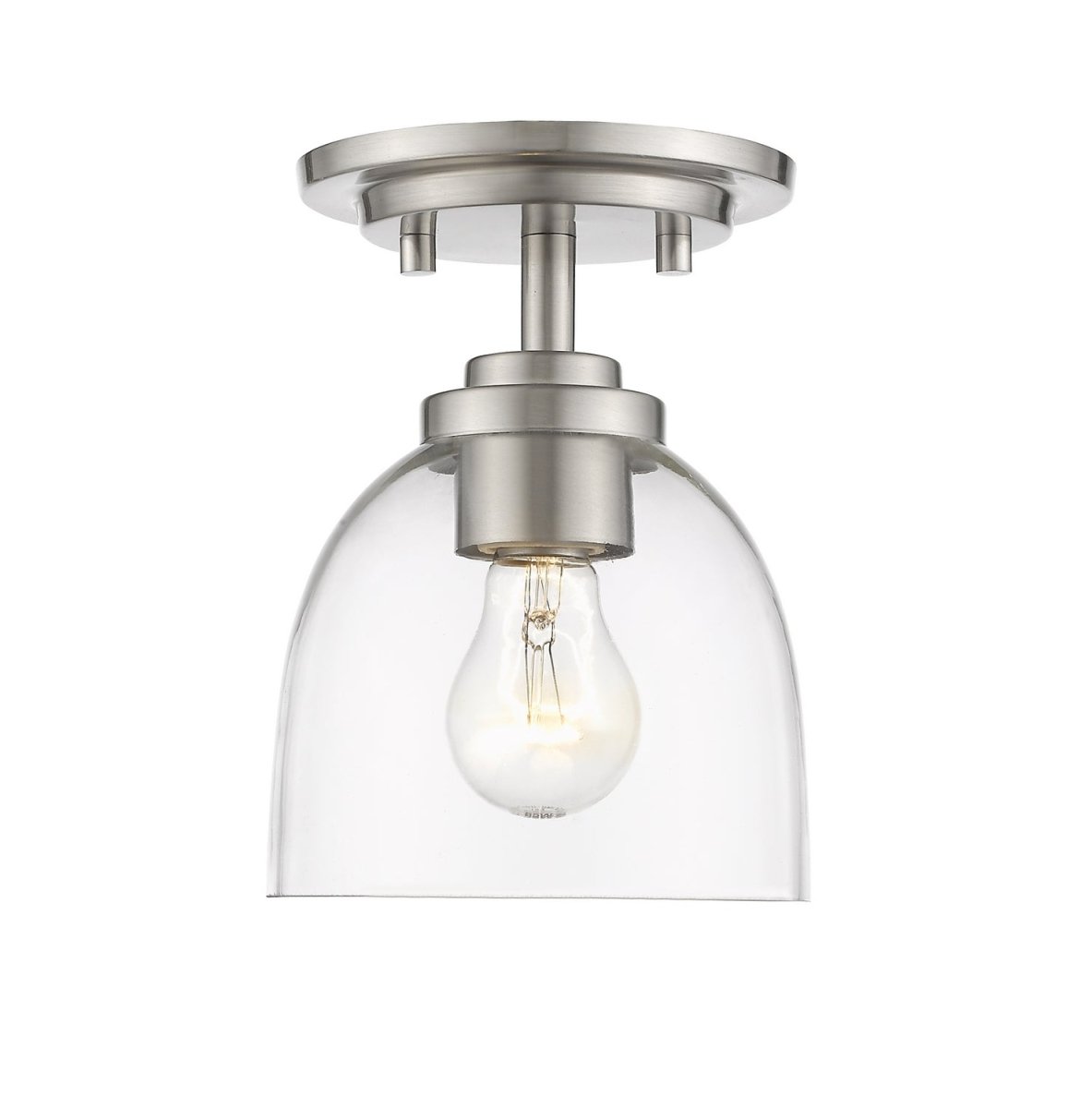 Semi-plafonnier Ashton - Nickel brossé Transparent by Z-Lite | Luminaires & cie