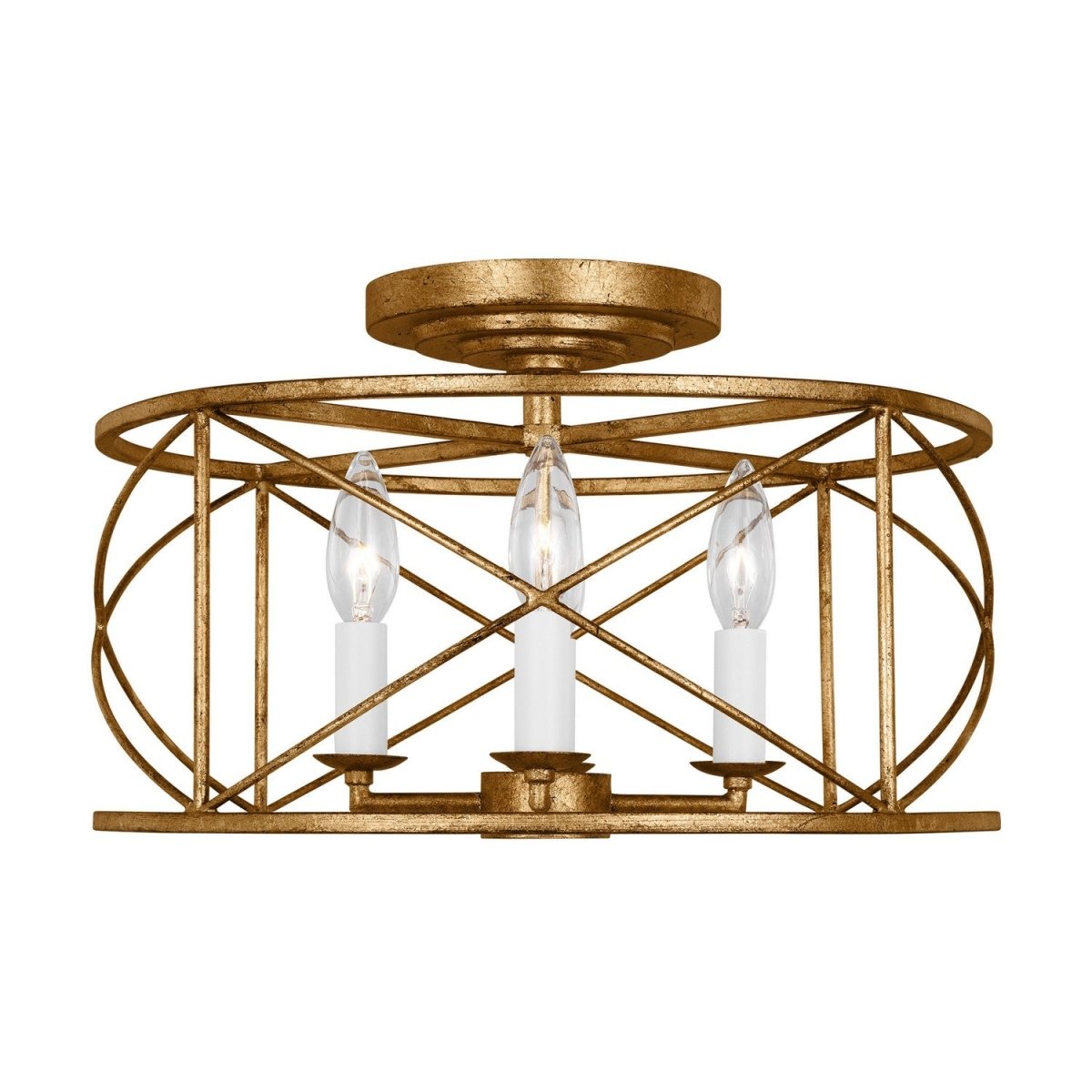 Semi-plafonnier Beatrix - Doré antique by Visual Comfort Studio | Luminaires & cie
