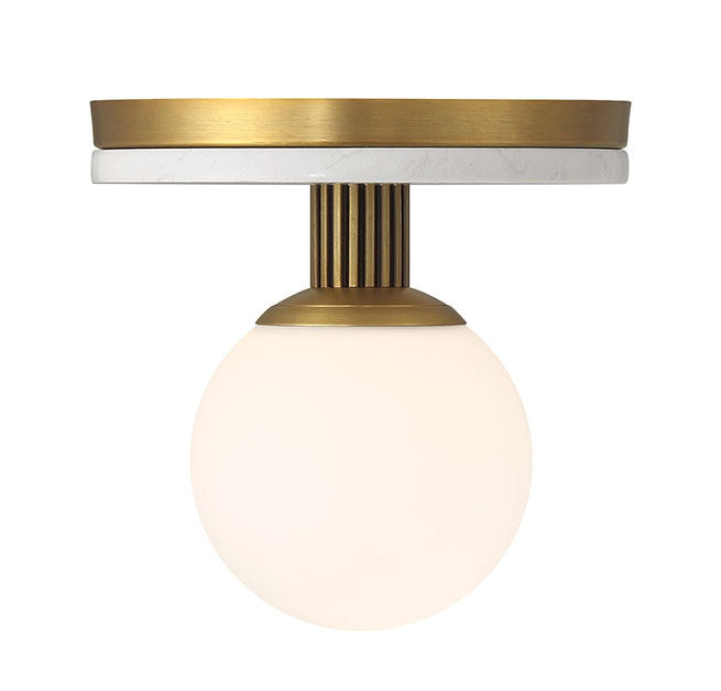 Semi-plafonnier Carnagie Laiton antique, 8" – vue 3