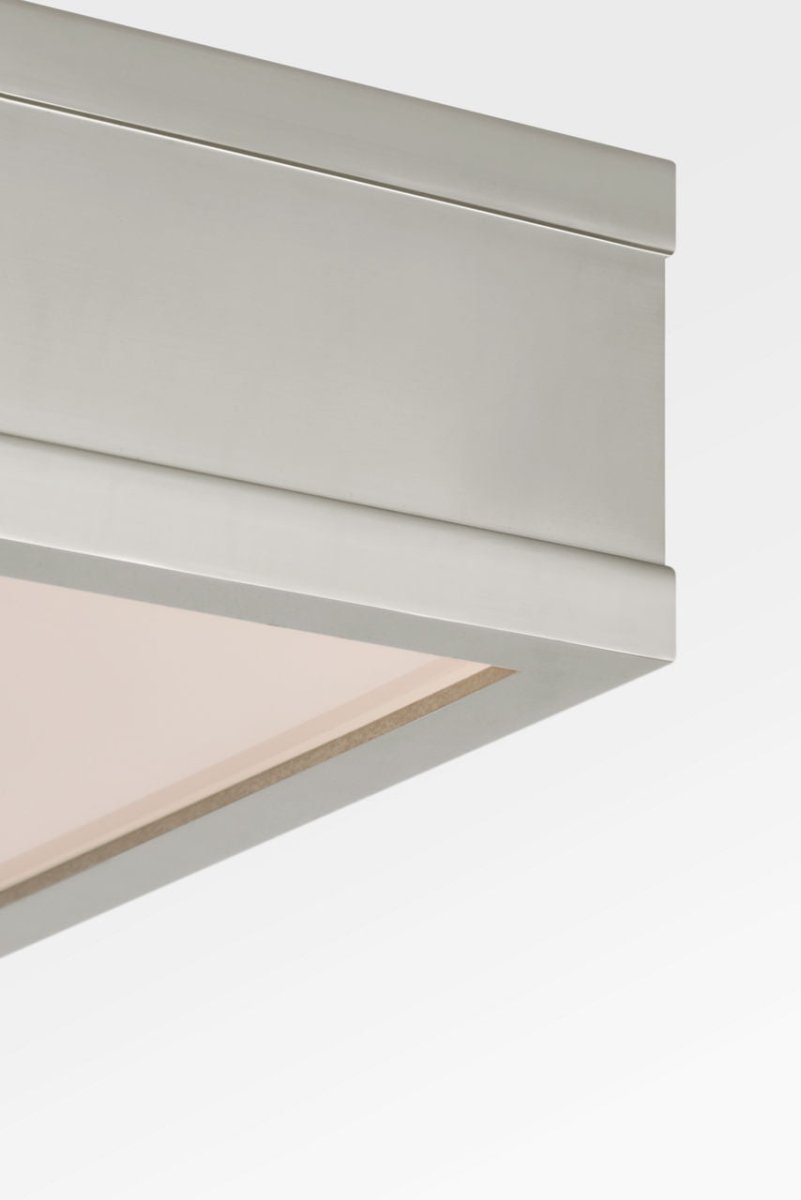 Semi-plafonnier carré Dupont - Nickel poli 12" by Visual Comfort Studio | Luminaires & cie