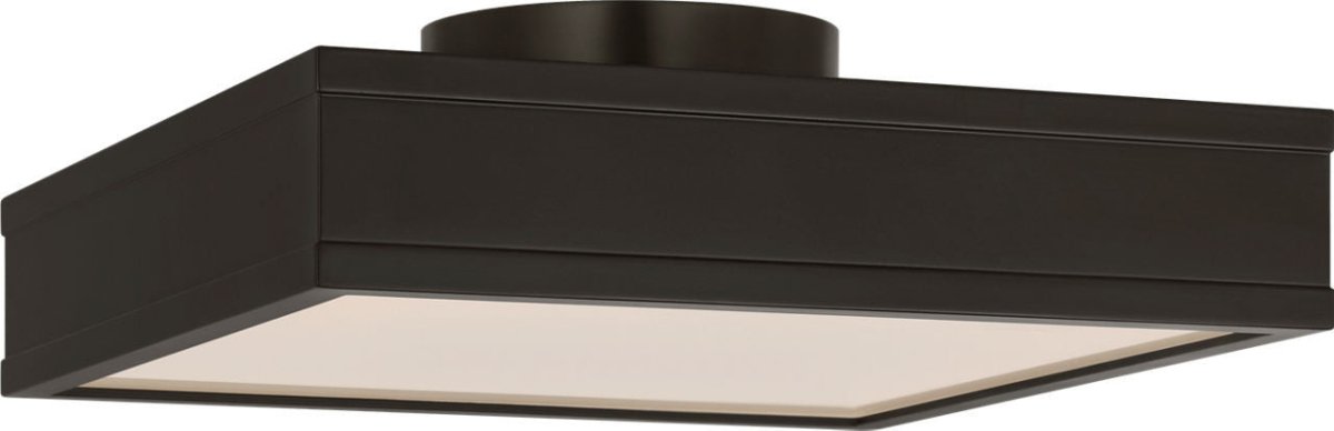 Semi-plafonnier carré Dupont - Nickel poli 12" by Visual Comfort Studio | Luminaires & cie