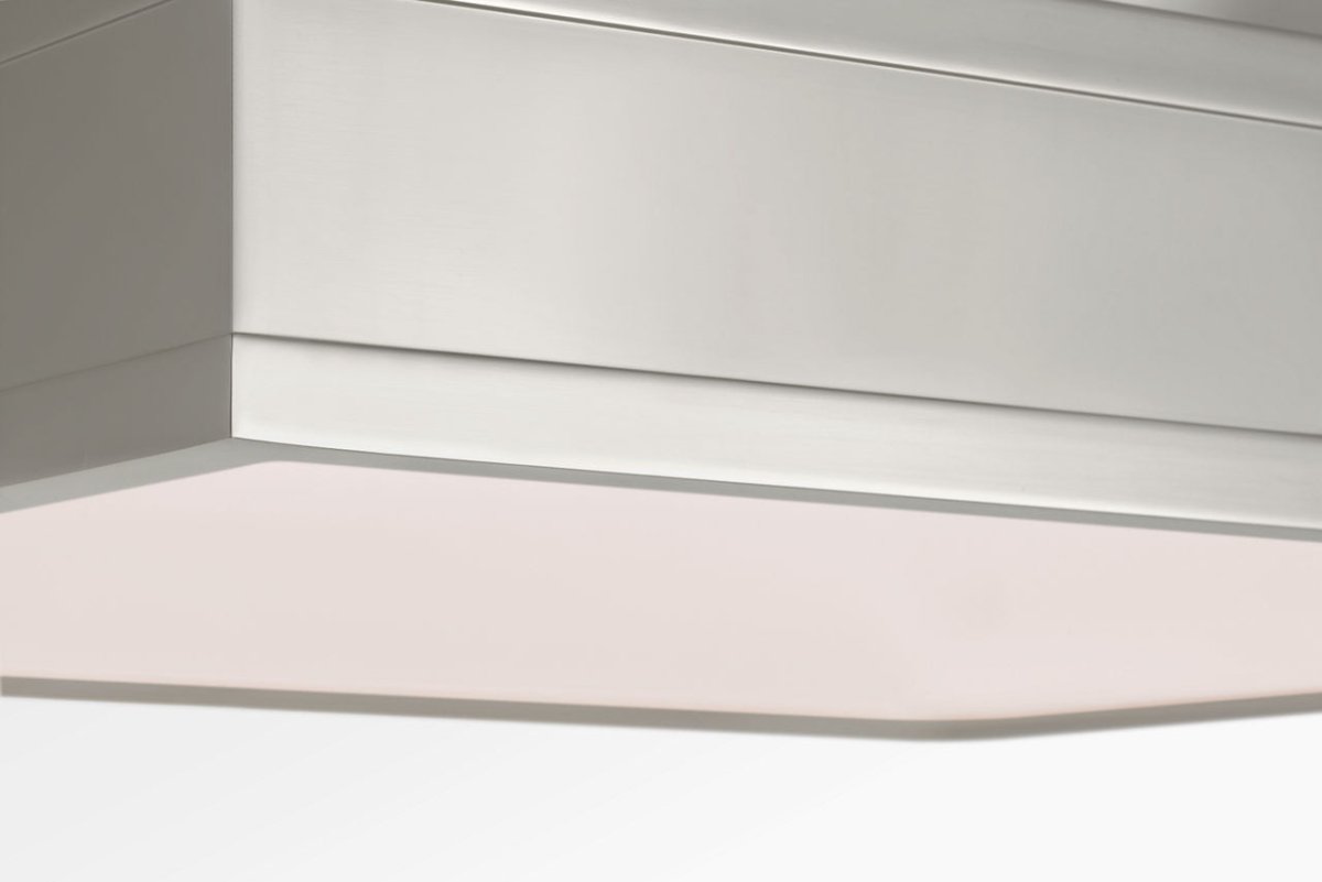 Semi-plafonnier carré Dupont - Nickel poli 12" by Visual Comfort Studio | Luminaires & cie