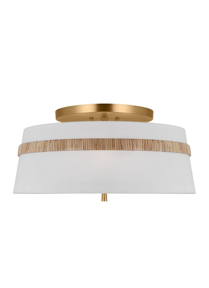 Semi-plafonnier Cordtlandt - Rotin 19" by Visual Comfort Studio | Luminaires & cie