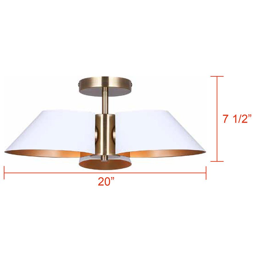 Semi - plafonnier Daxton - 20" by Canarm | Luminaires & cie