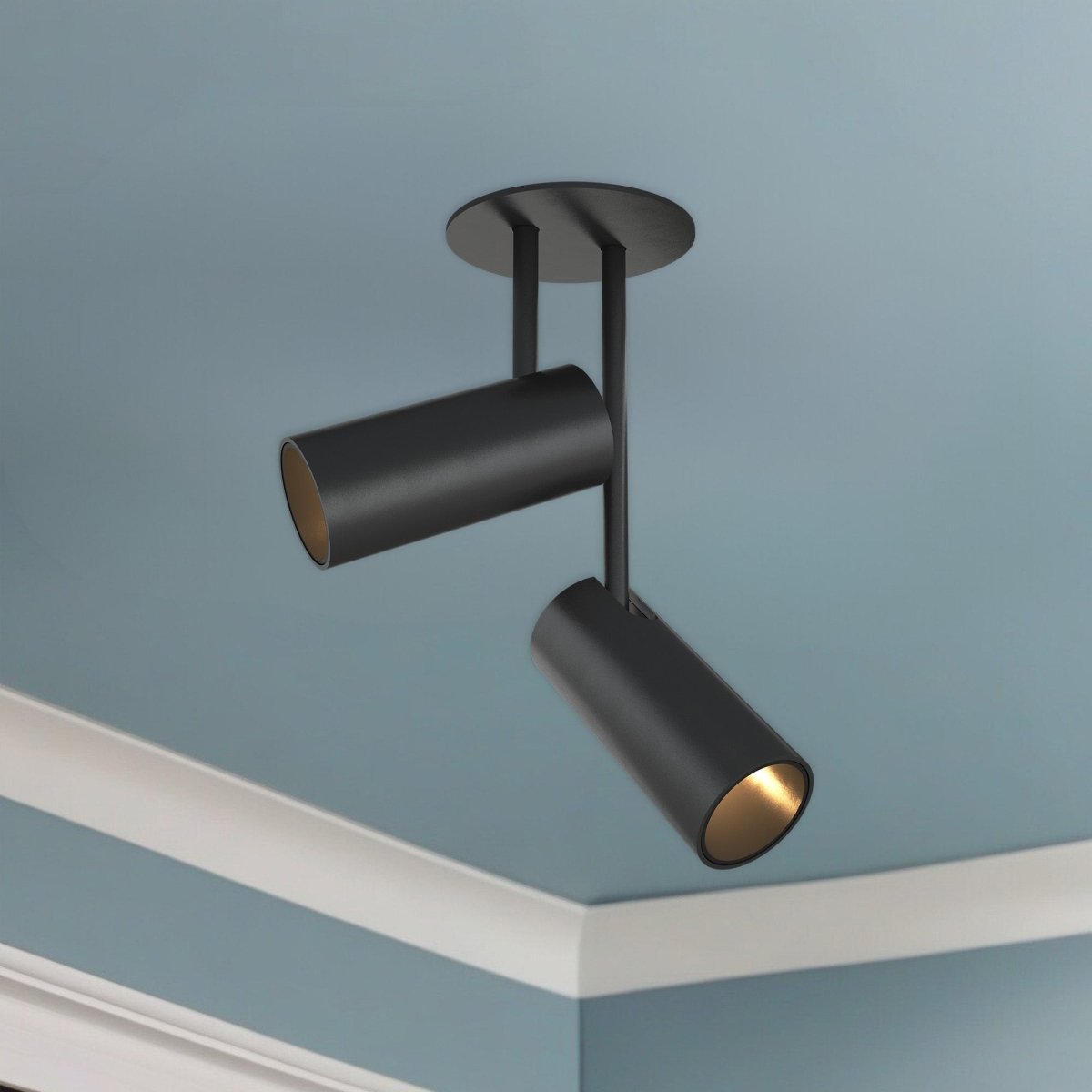 Semi - plafonnier Downey - Noir 2 3/8" 6 1/4" by Kuzco Lighting | Luminaires & cie