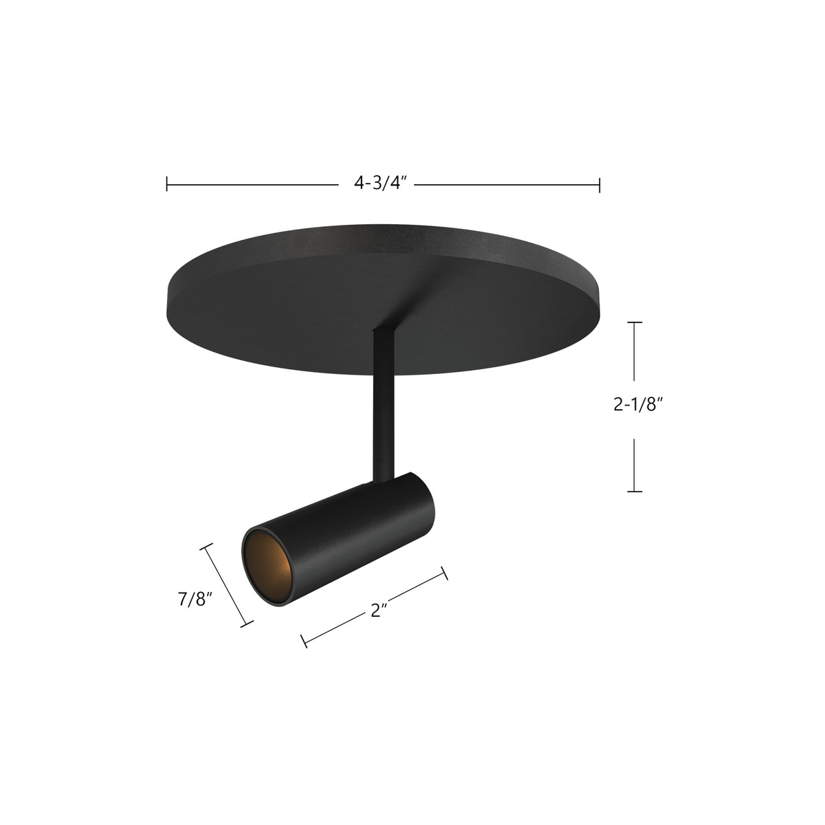 Tête de rail Downey Noir, 4 3/8", 3 3/4" – vue 4