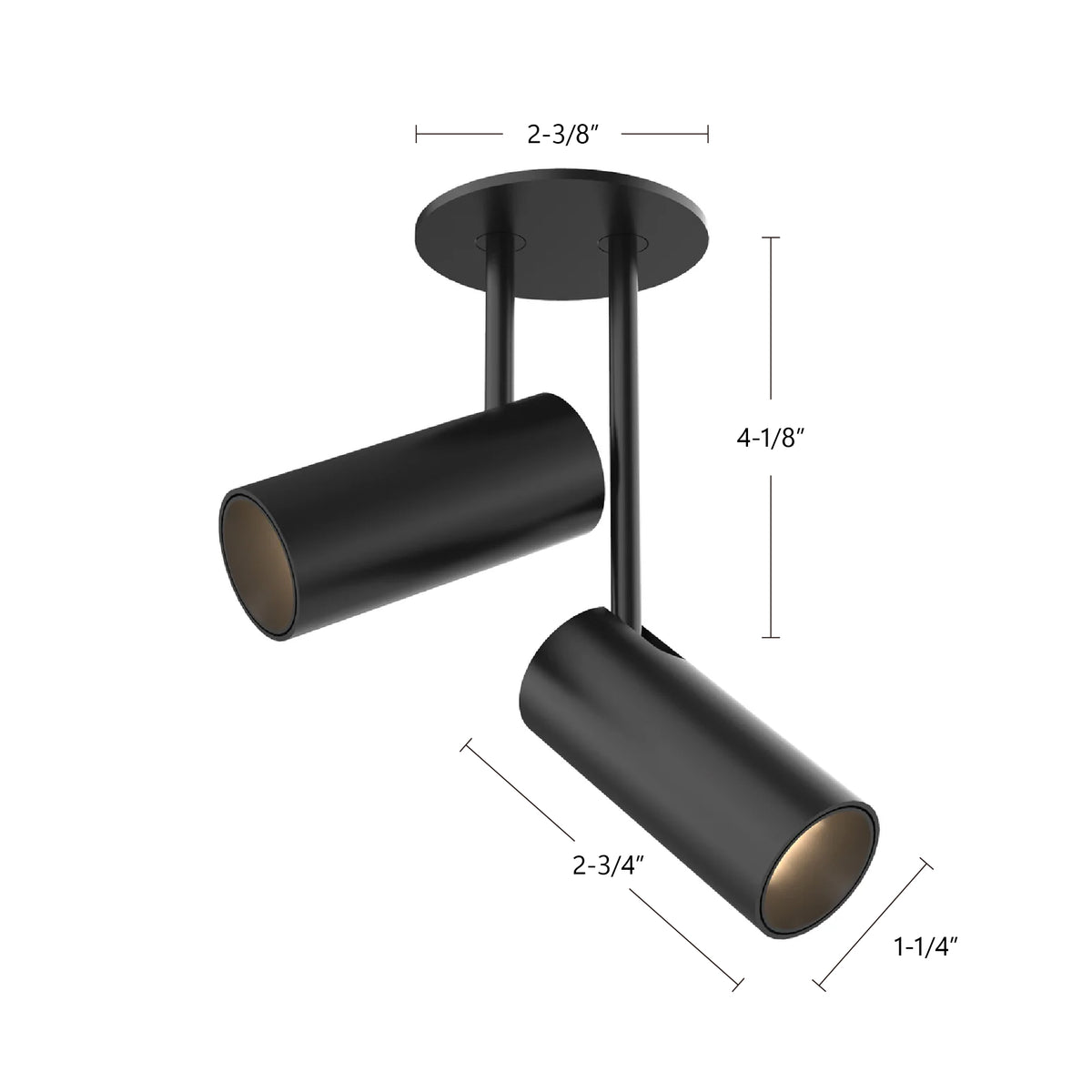 Tête de rail Downey Noir, 2 3/8", 6 1/4" – vue 4
