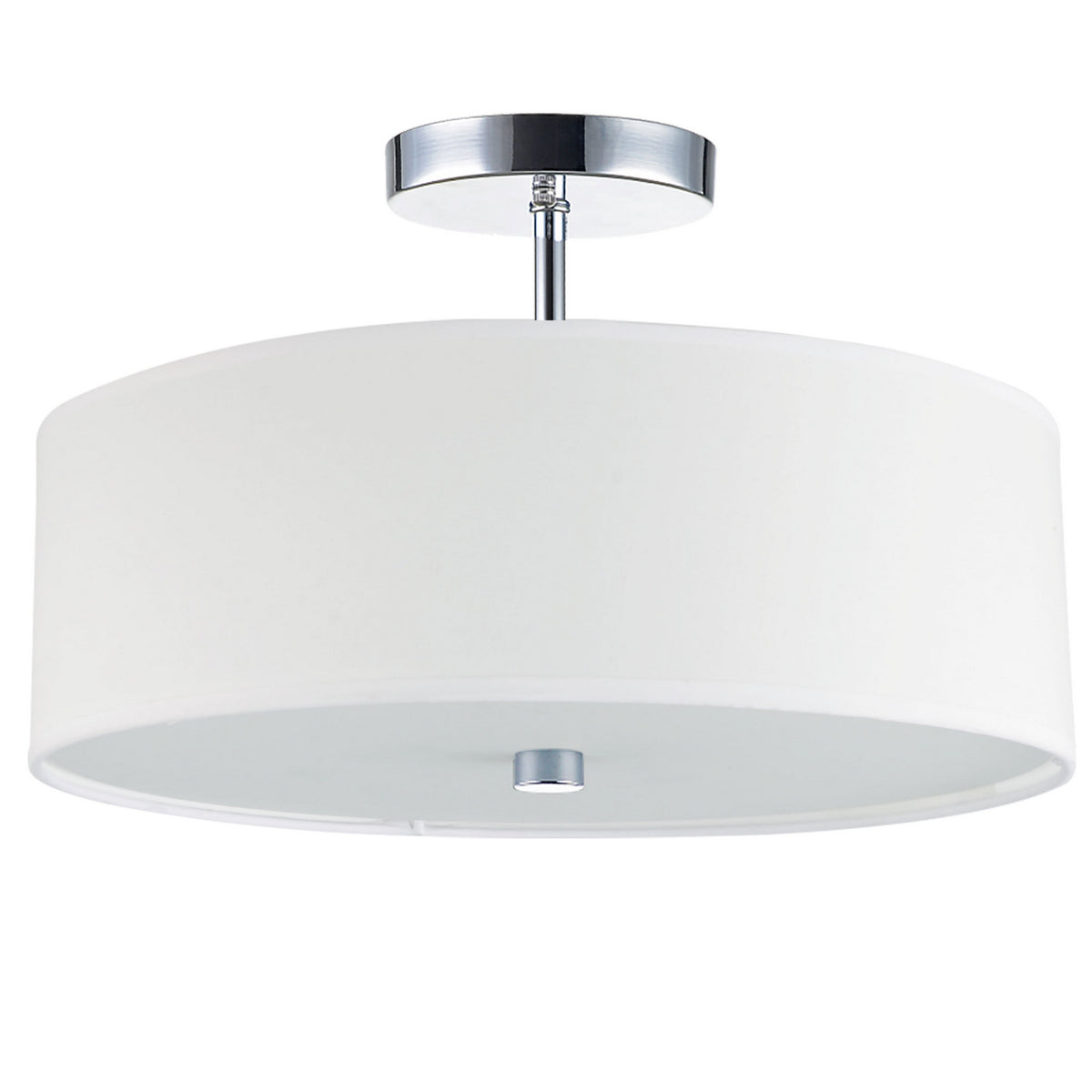 Semi-plafonnier Everly Blanc / Chrome poli – Dainolite