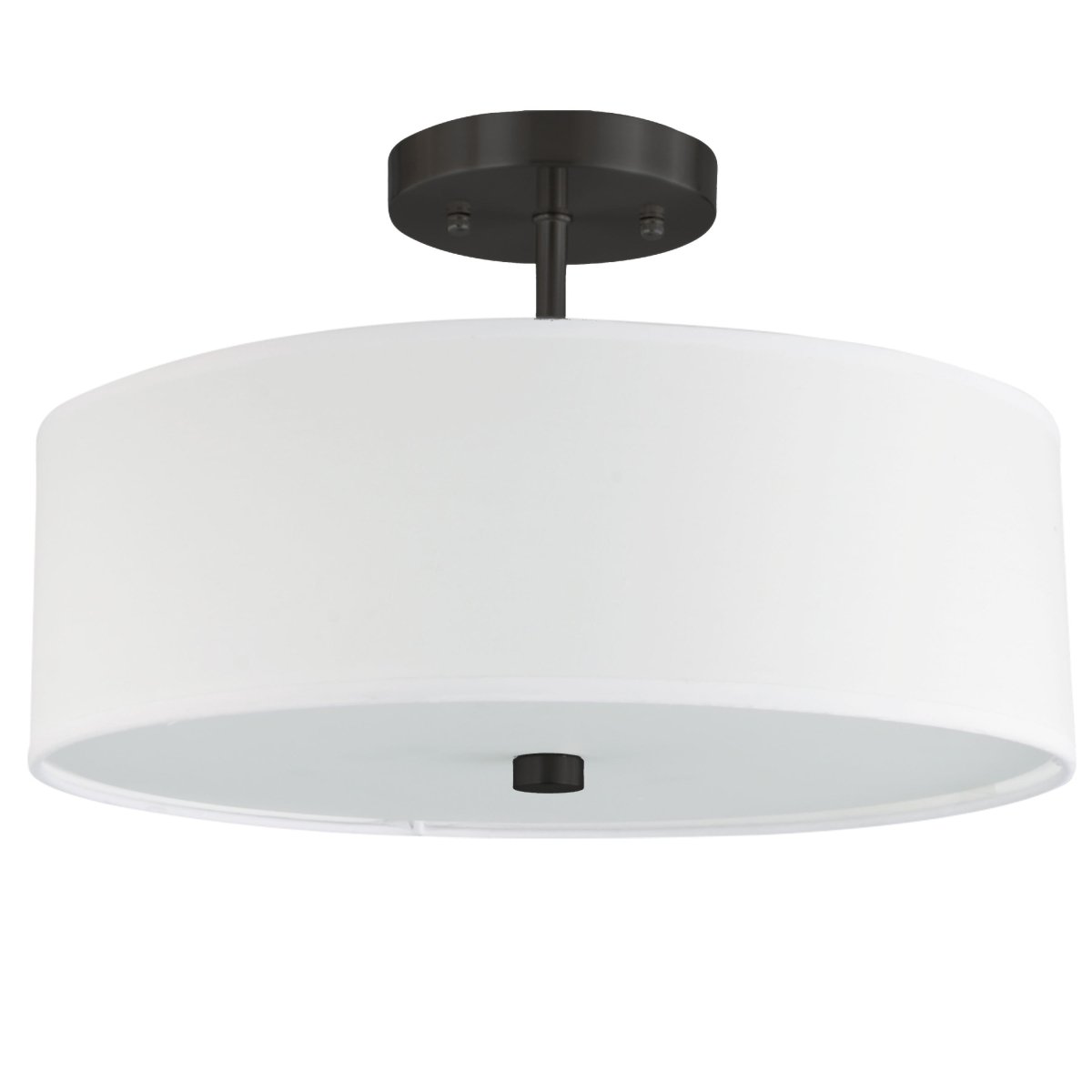 Semi - plafonnier Everly - Noir mat Blanc by Dainolite | Luminaires & cie