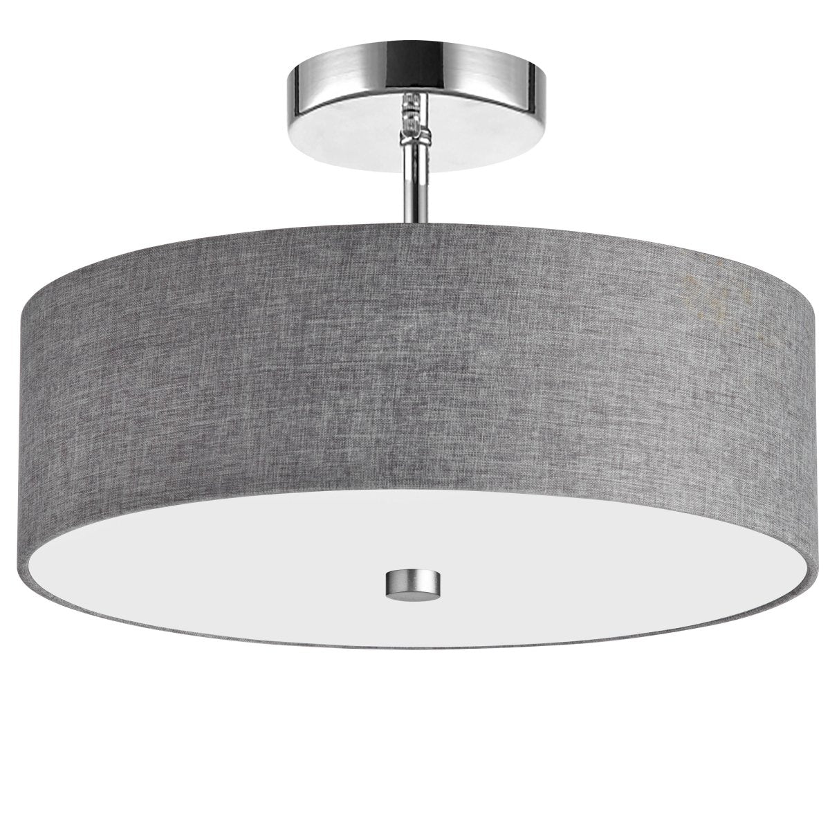 Semi - plafonnier Everly - Chrome poli Gris by Dainolite | Luminaires & cie