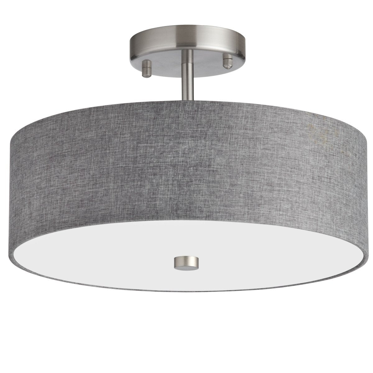 Semi - plafonnier Everly - Chrome satiné Gris by Dainolite | Luminaires & cie