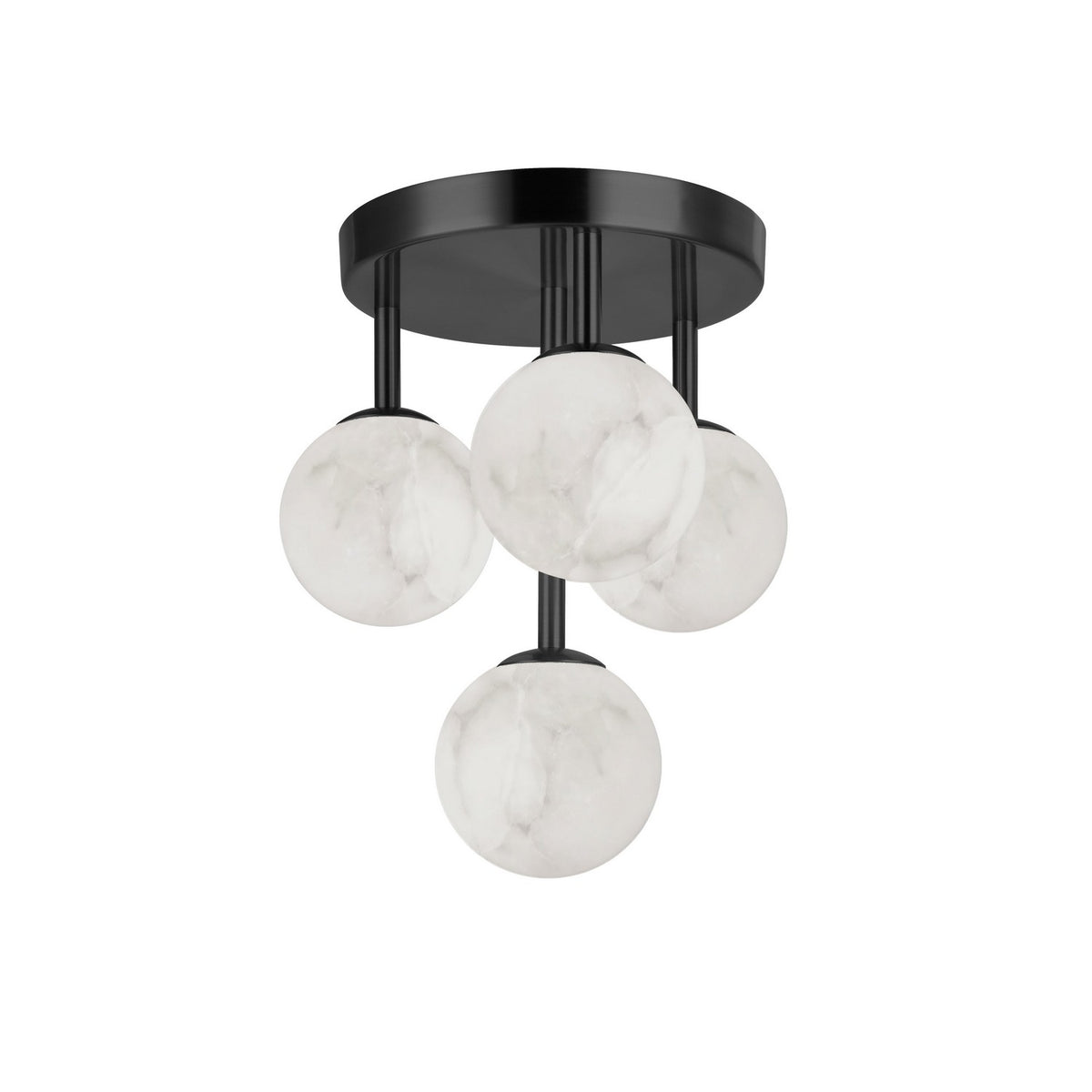 Semi-plafonnier Giovanna Alabaster / Noir mat – Dainolite