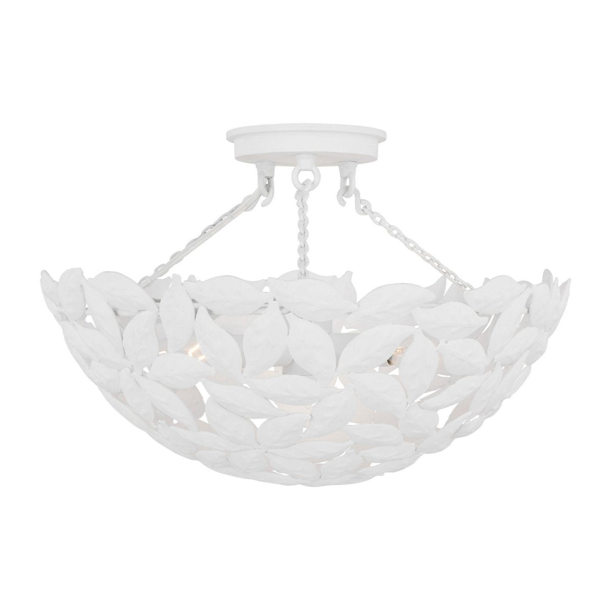 Semi-plafonnier Kelan - Blanc texturé by Visual Comfort Studio | Luminaires & cie