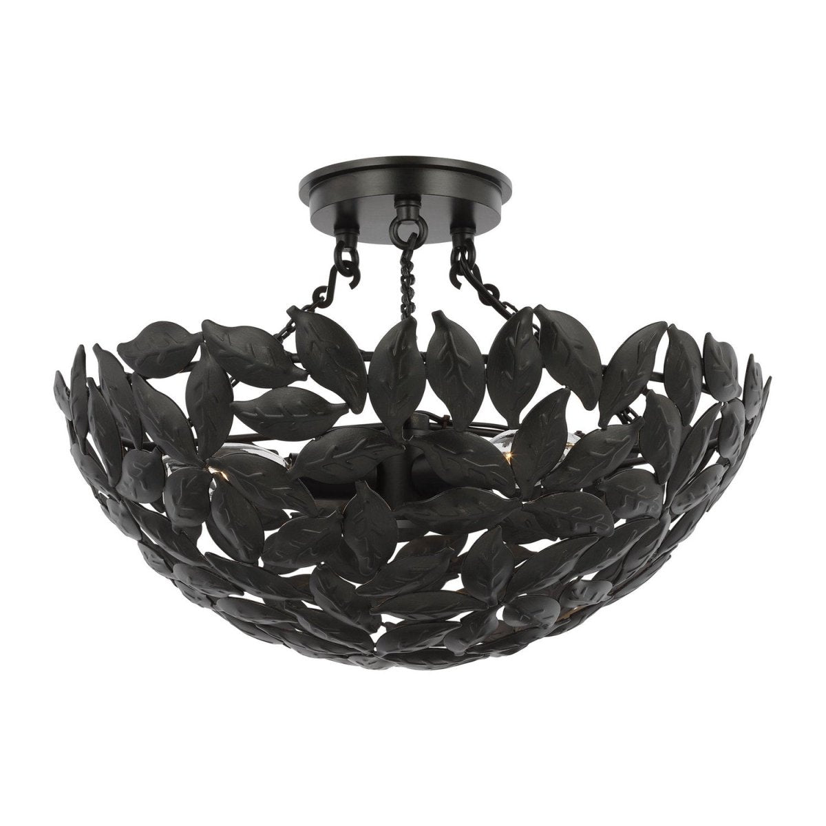 Semi-plafonnier Kelan - Blanc texturé by Visual Comfort Studio | Luminaires & cie