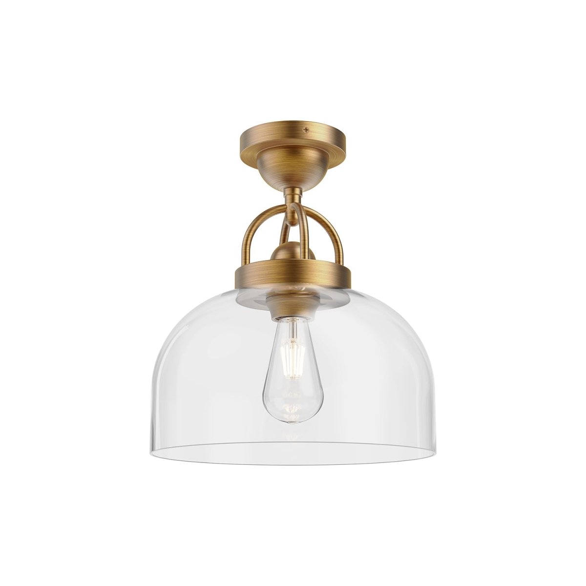 Semi - plafonnier Lancaster - Or vieilli by Alora Lighting | Luminaires & cie