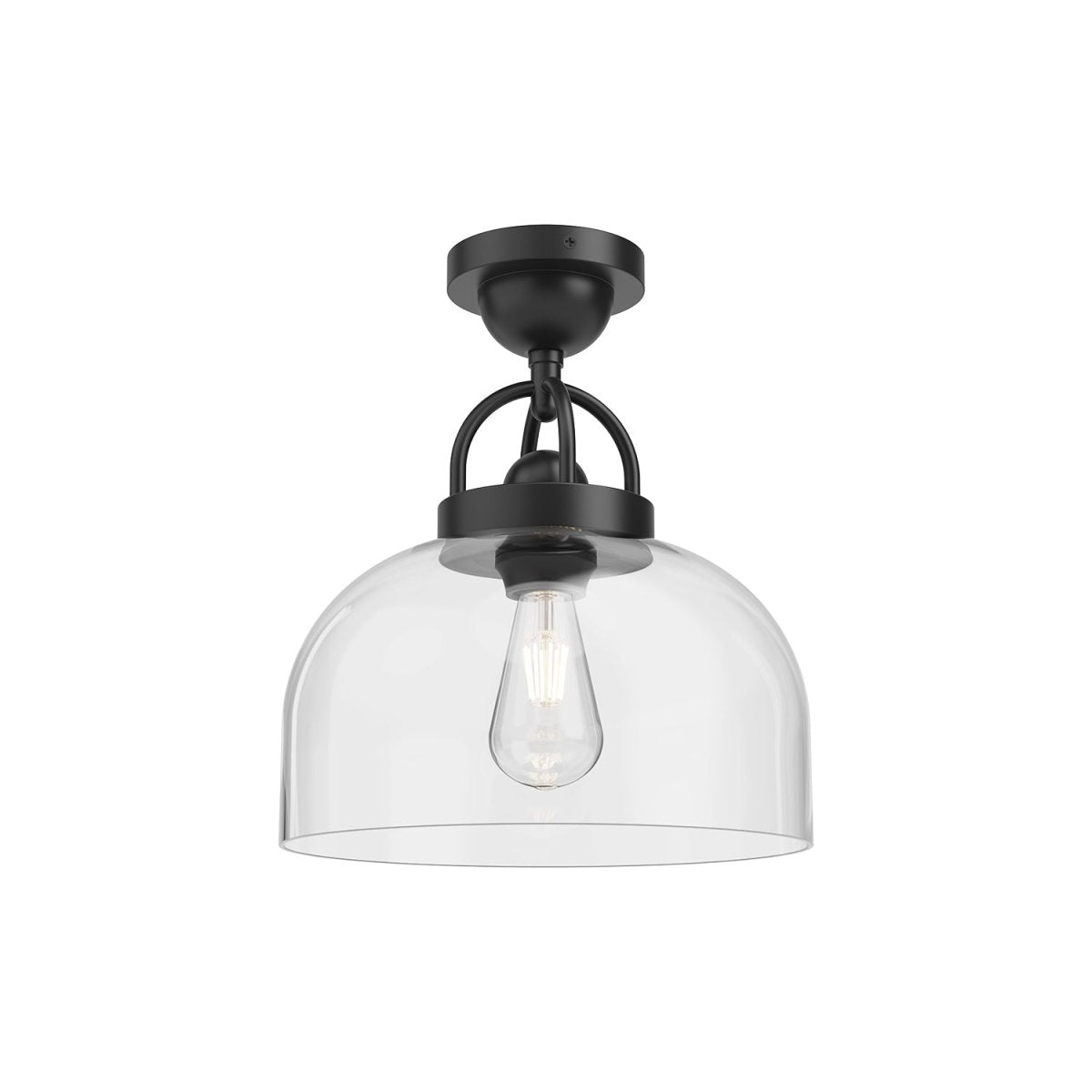 Semi - plafonnier Lancaster - Noir mat by Alora Lighting | Luminaires & cie