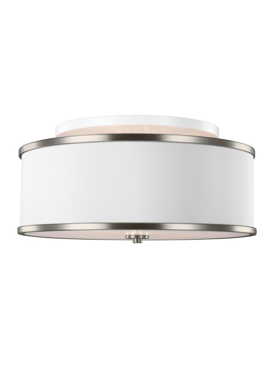 Semi-plafonnier Lennon - Nickel satiné 20" by Visual Comfort Studio | Luminaires & cie