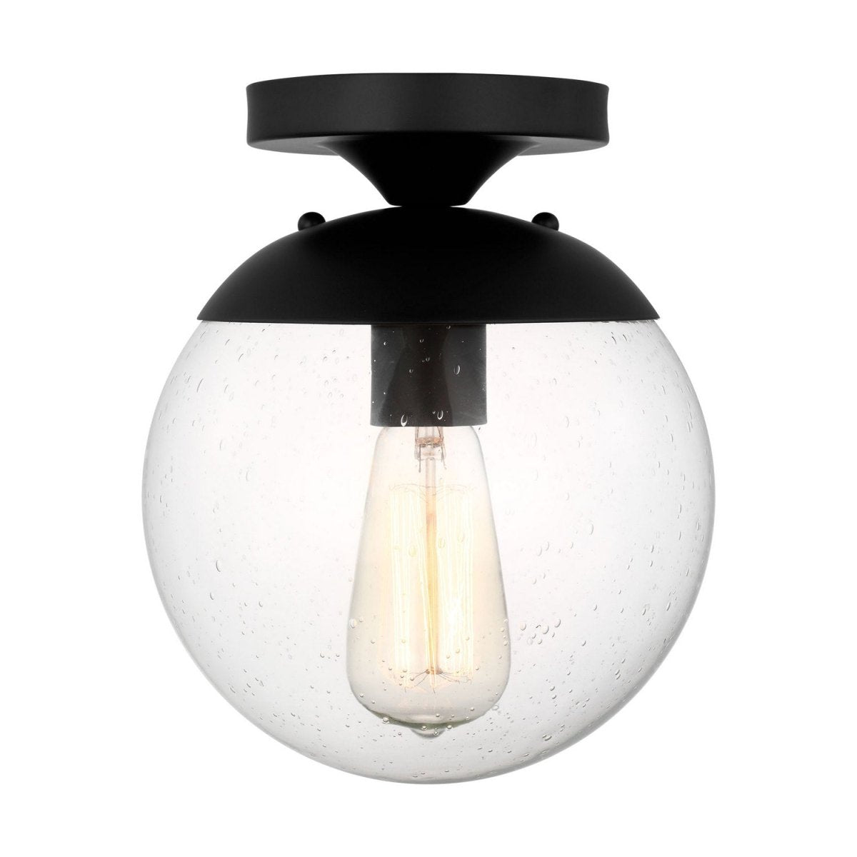 Semi-plafonnier Leo - Hanging Globe - Noir minuit Grené transparent by Visual Comfort Studio | Luminaires & cie