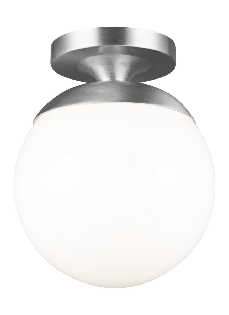 Semi-plafonnier Leo - Hanging Globe - Aluminium satiné Blanc mat by Visual Comfort Studio | Luminaires & cie