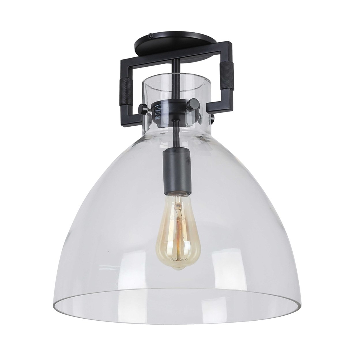 Semi - plafonnier Liberty - Noir mat Clair by Dainolite | Luminaires & cie