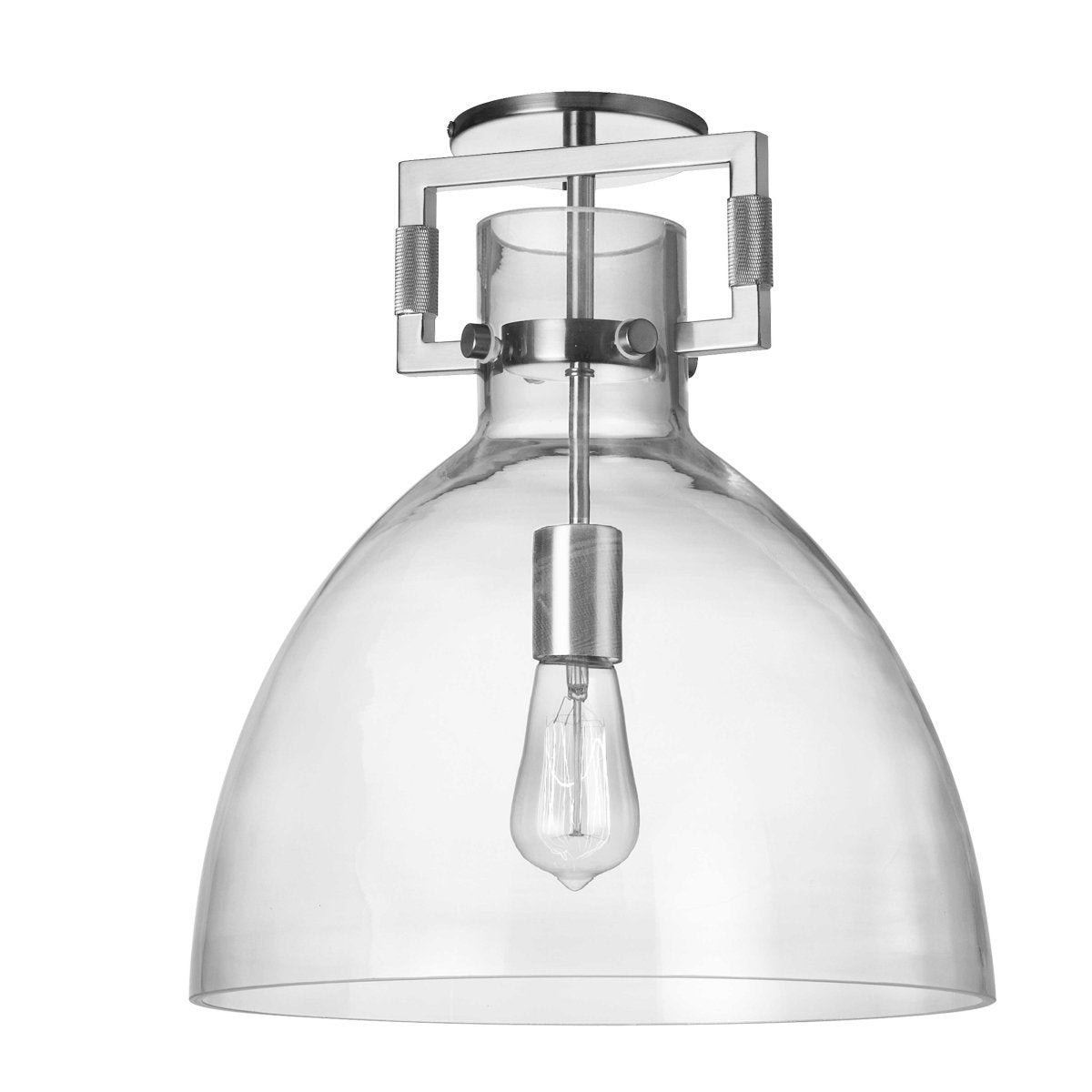 Semi - plafonnier Liberty - Chrome poli Clair by Dainolite | Luminaires & cie