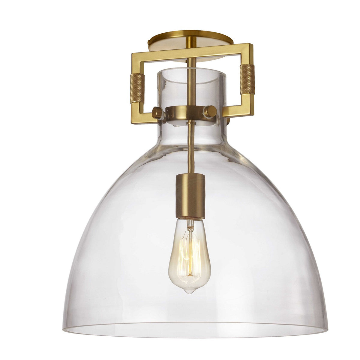 Semi-plafonnier Liberty Transparent / Laiton vieilli – Dainolite