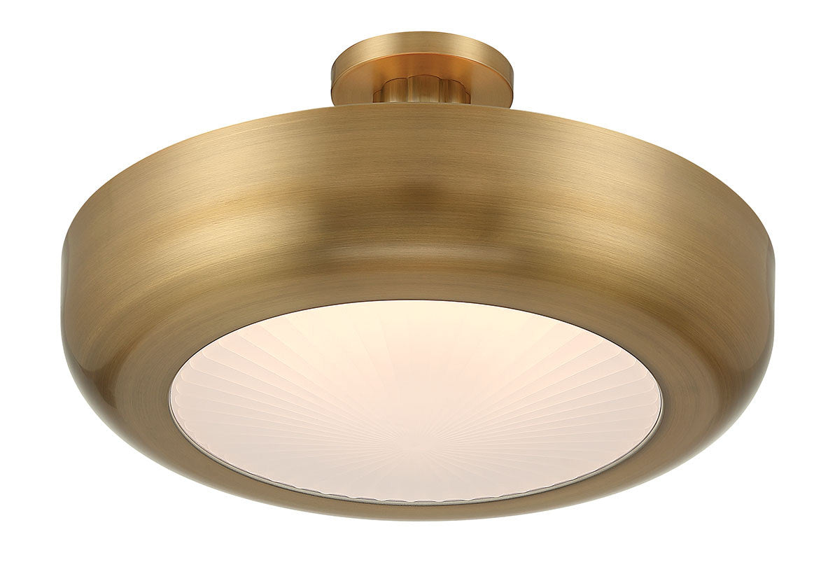 Semi-plafonnier Macey Laiton antique, 22 1/4" – vue 2