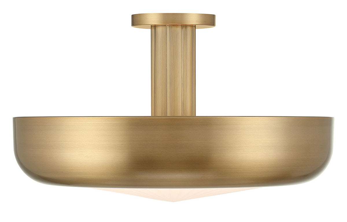 Semi-plafonnier Macey Laiton antique, 22 1/4" – vue 4