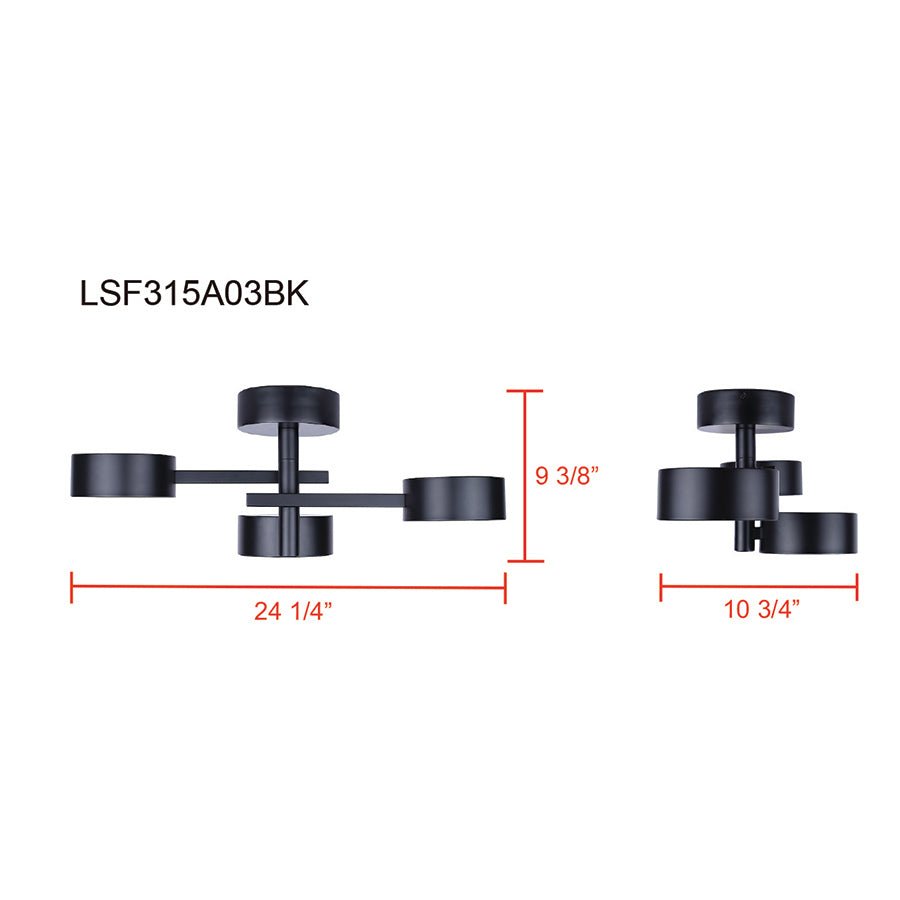 Semi - plafonnier Montgomery - by Canarm | Luminaires & cie