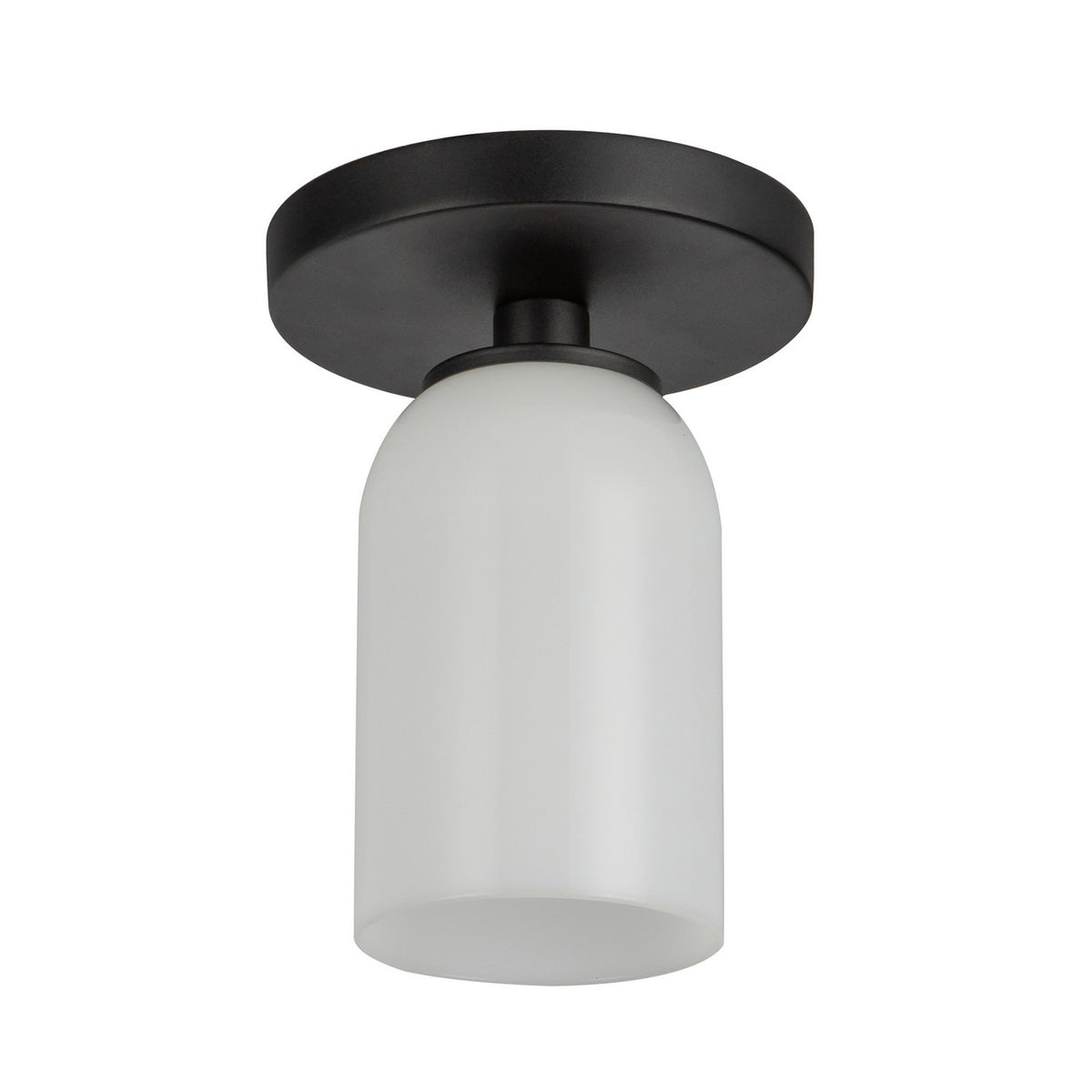 Semi-plafonnier Nola Noir / Verre opale – vue 2